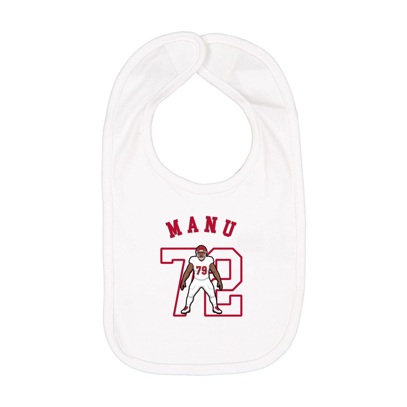 Infant Bib — Shirsey Arch in White