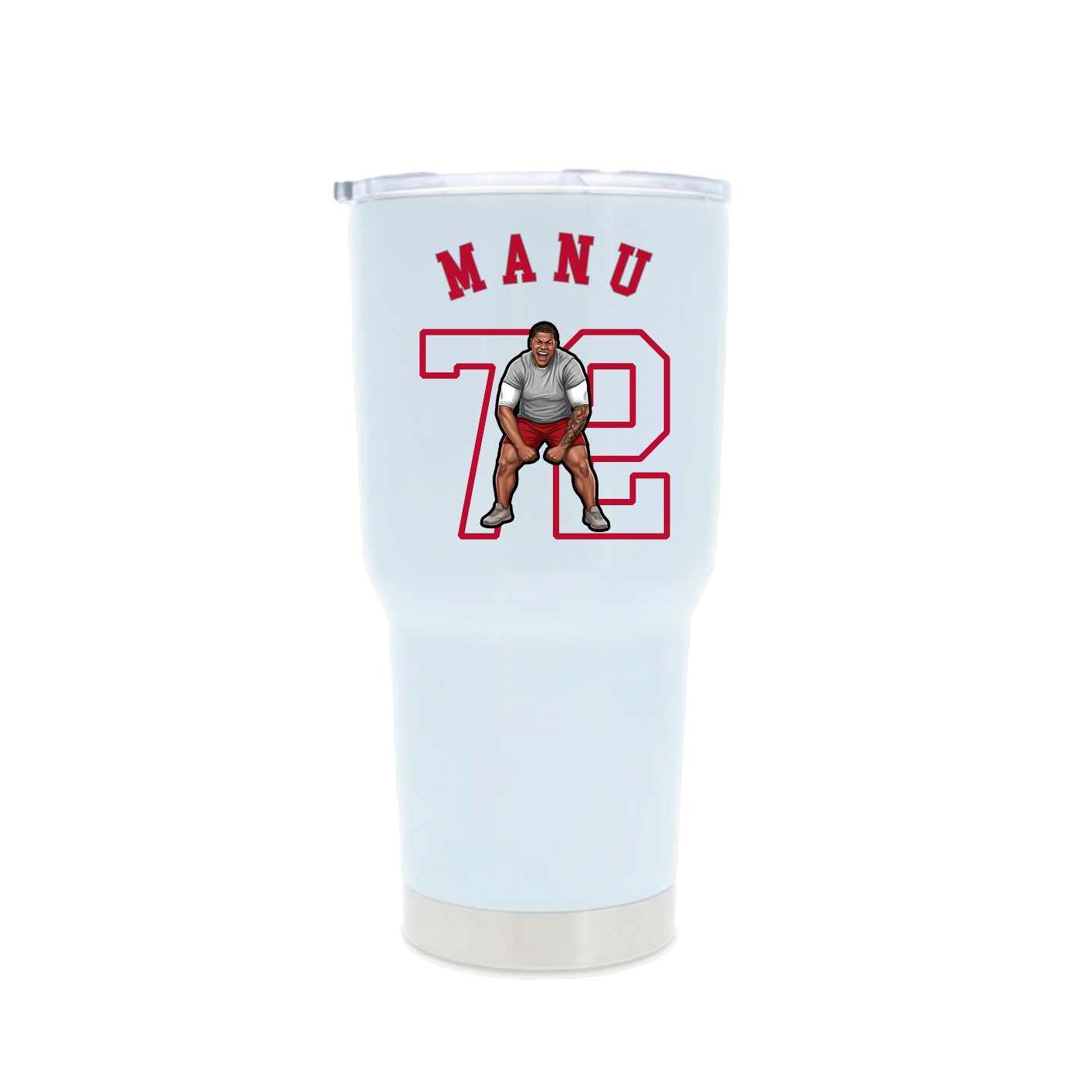 30oz Stainless Steel Tumbler — Shirsey Arch in White