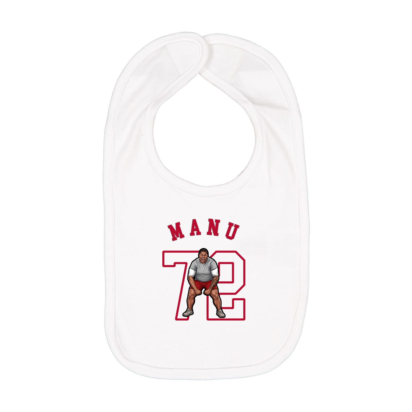 Infant Bib — Shirsey Arch in White