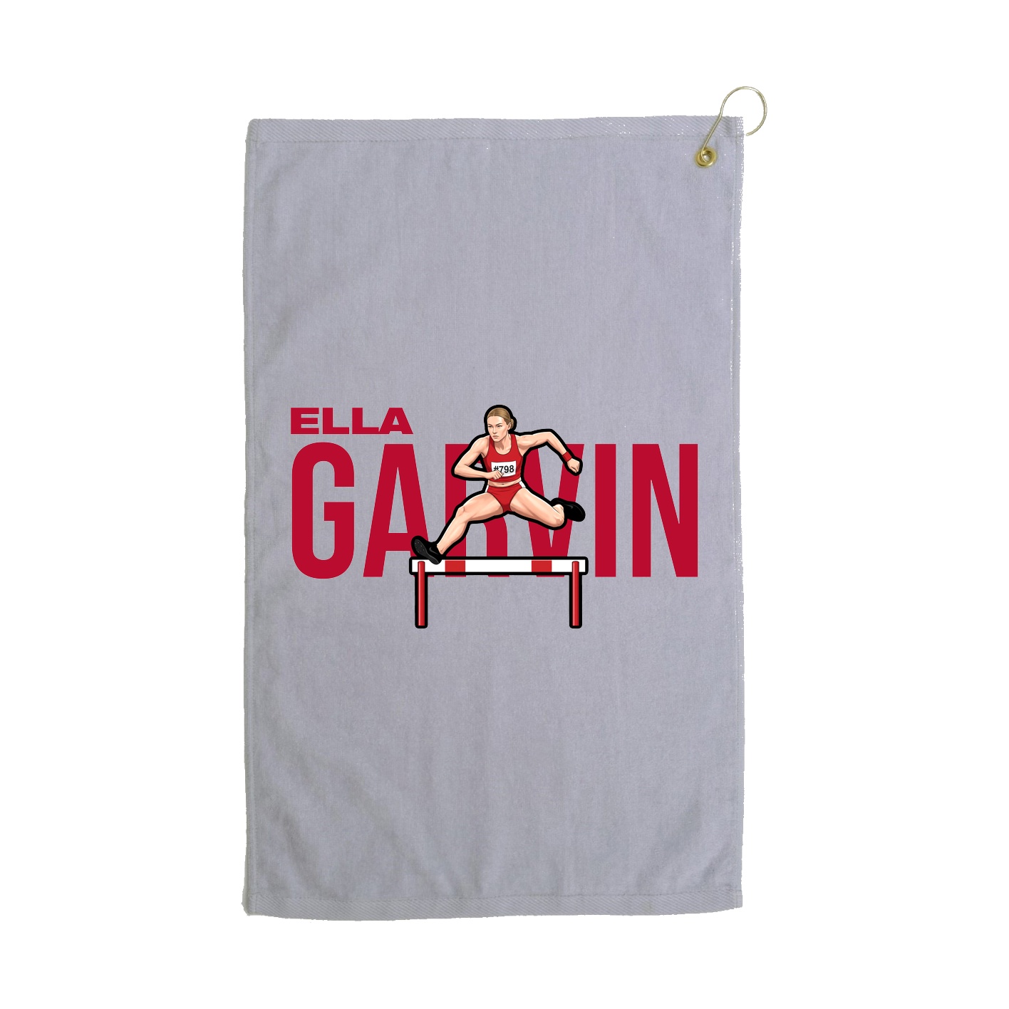 Golf Towel — Player Name in Grey
