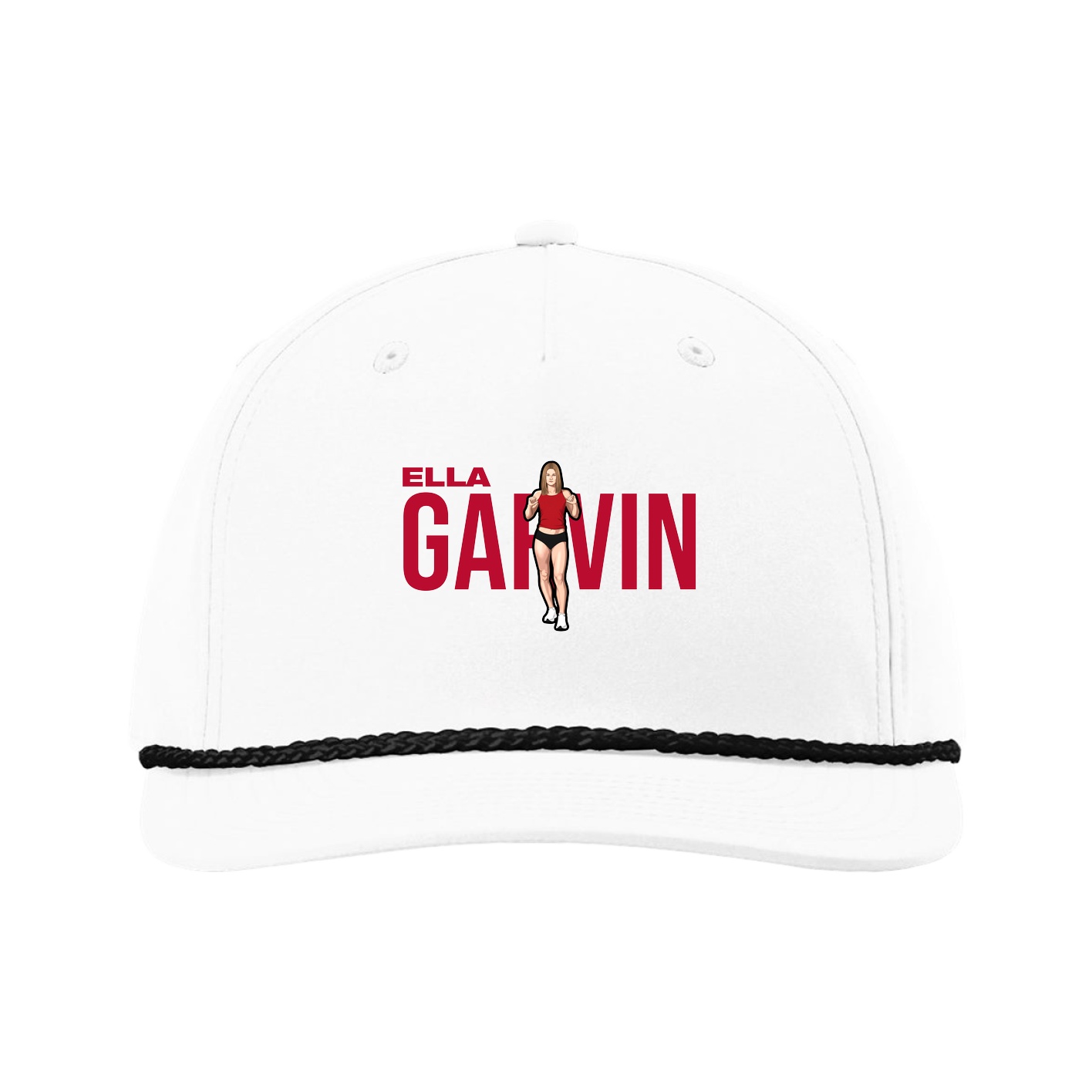 Five-Panel Classic Rope Cap — Player Name in White