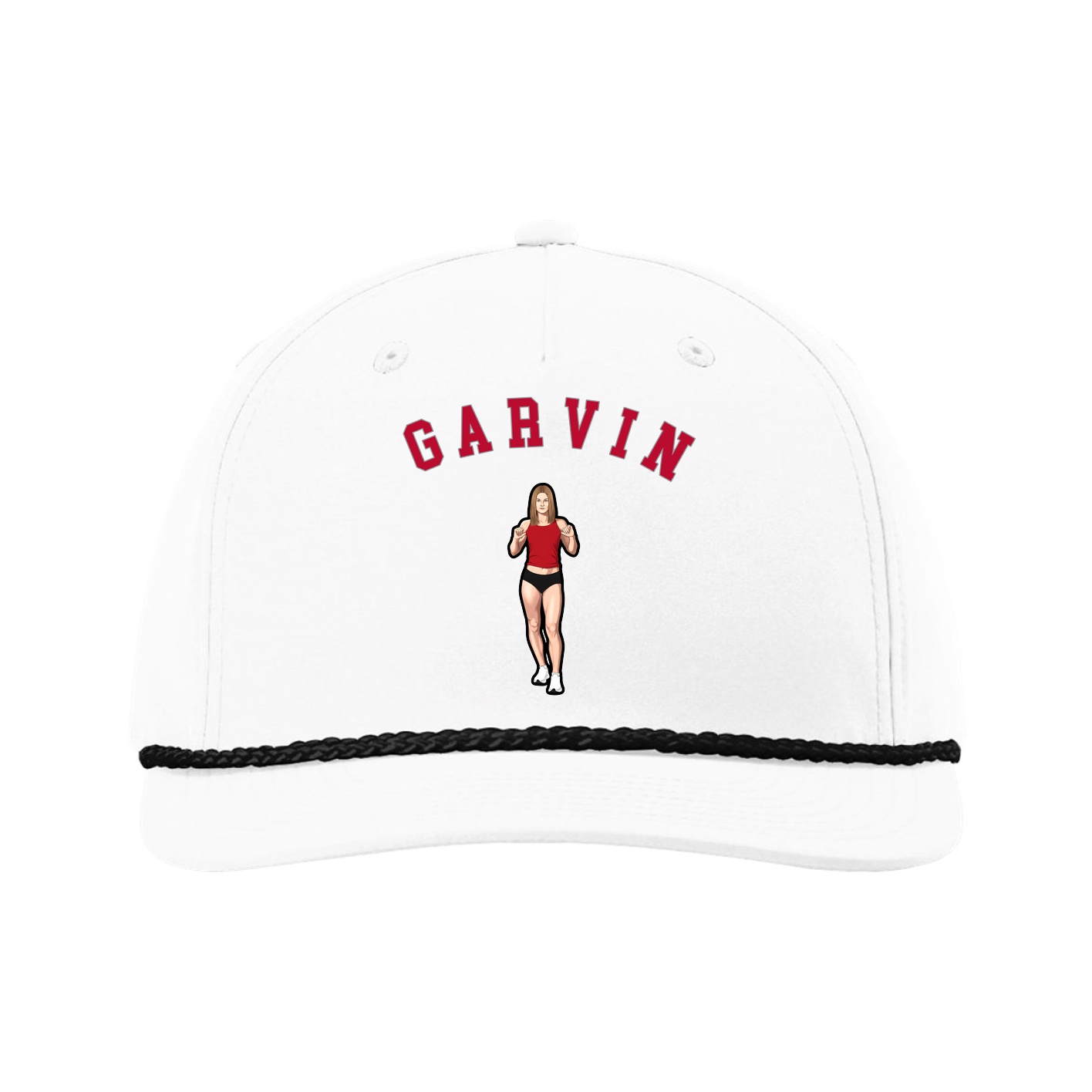 Five-Panel Classic Rope Cap — Shirsey Arch in White