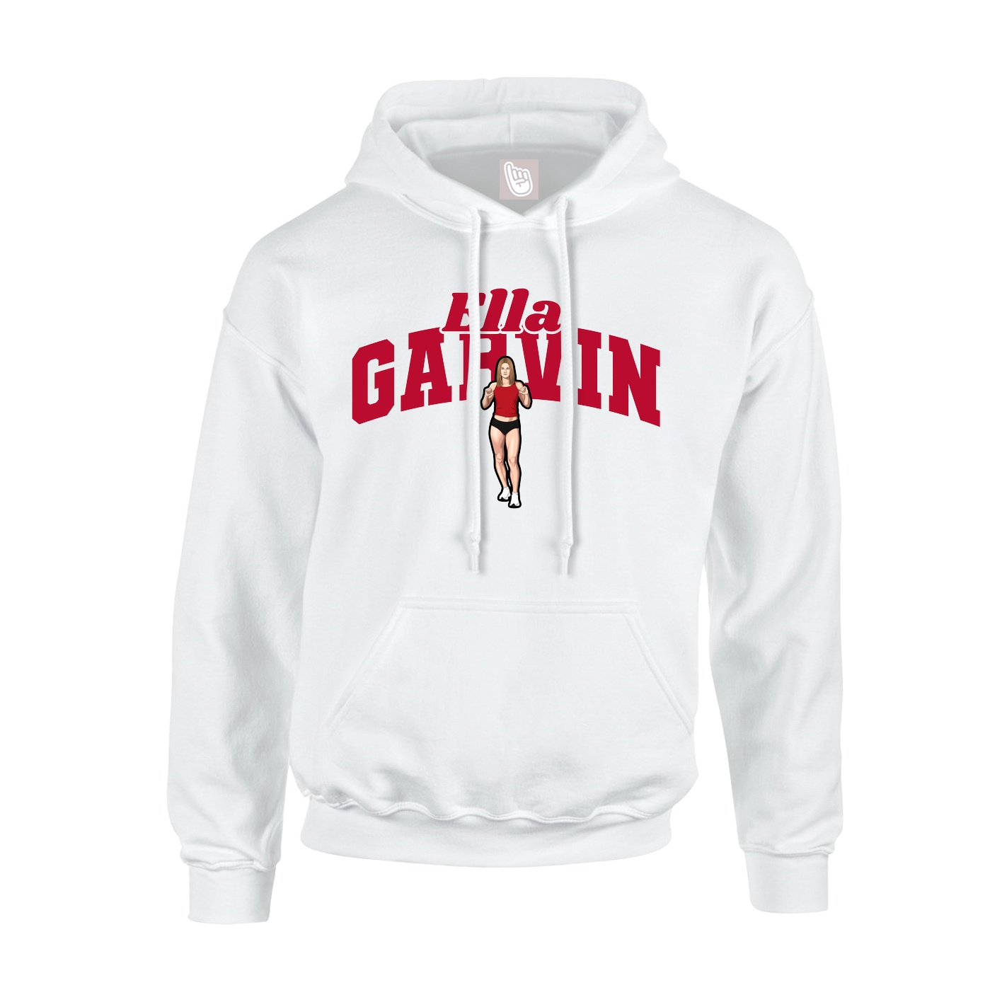 Youth Hoodie — Signature Arch in White