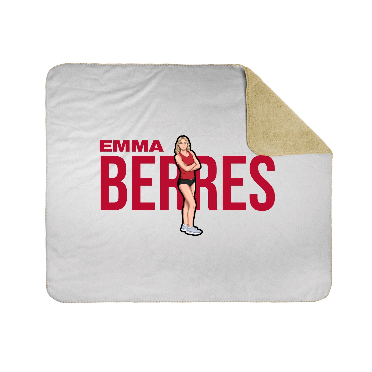 Throw Blanket — Player Name in White