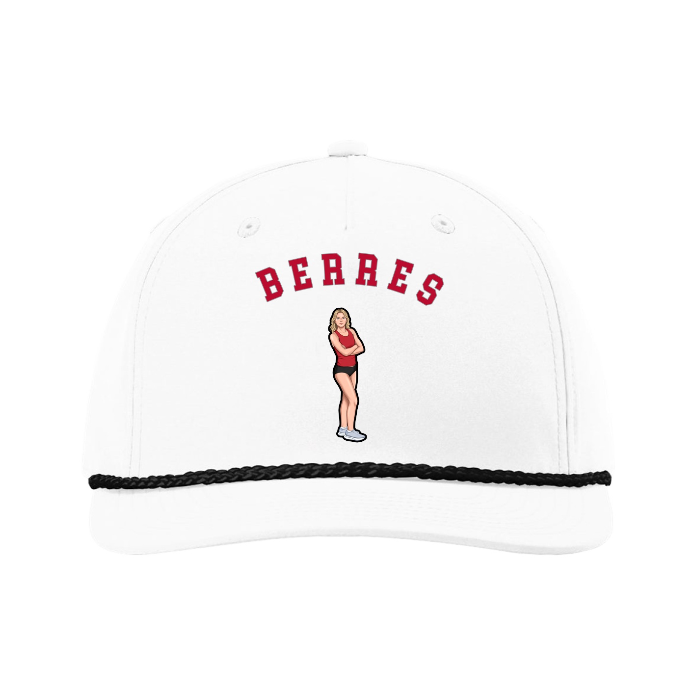 Five-Panel Classic Rope Cap — Shirsey Arch in White