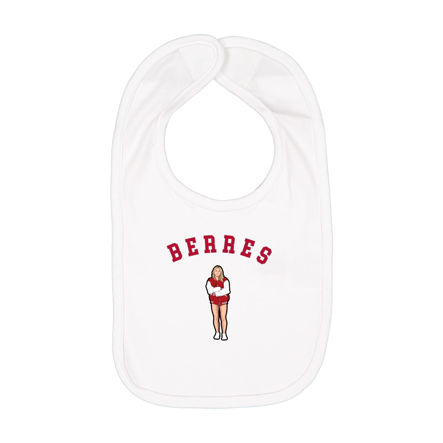 Infant Bib — Shirsey Arch in White