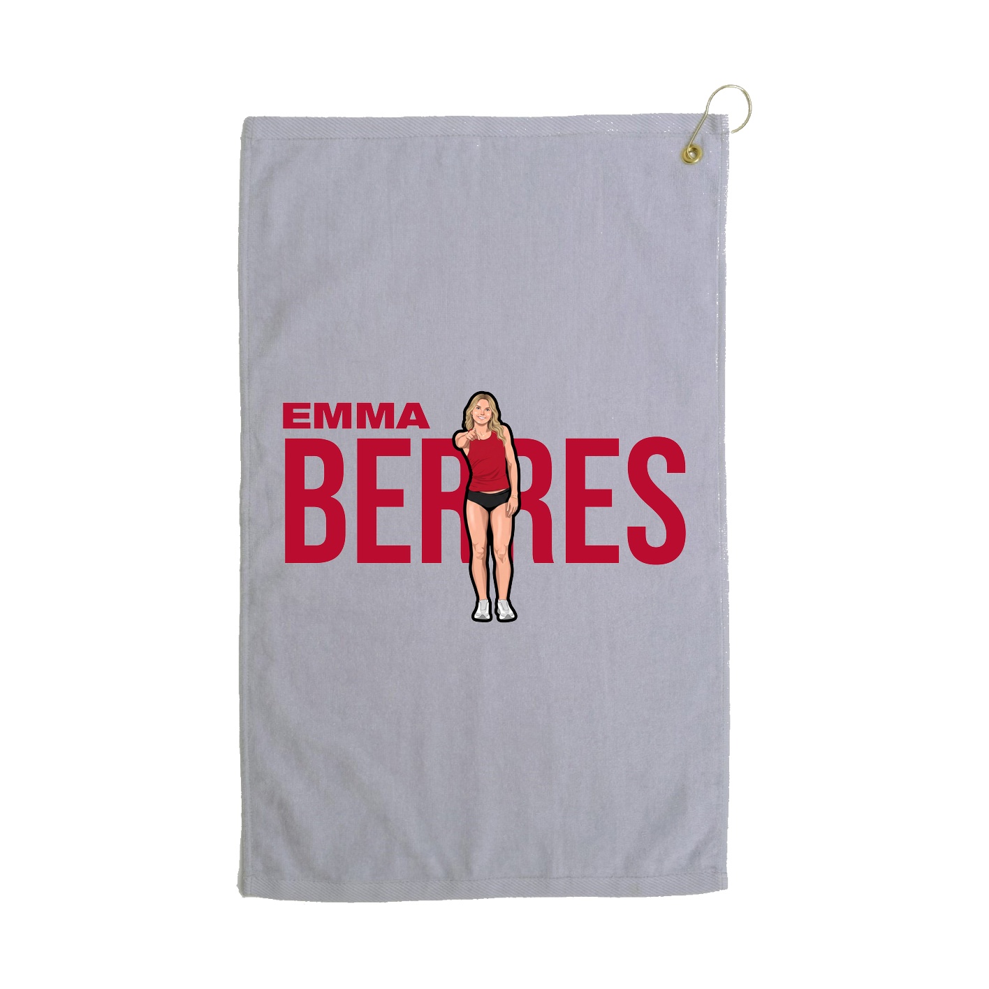 Golf Towel — Player Name in Grey