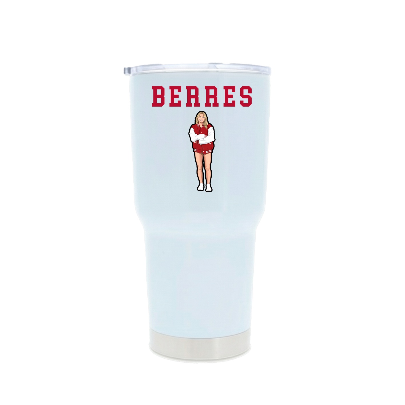 30oz Stainless Steel Tumbler — Shirsey in White