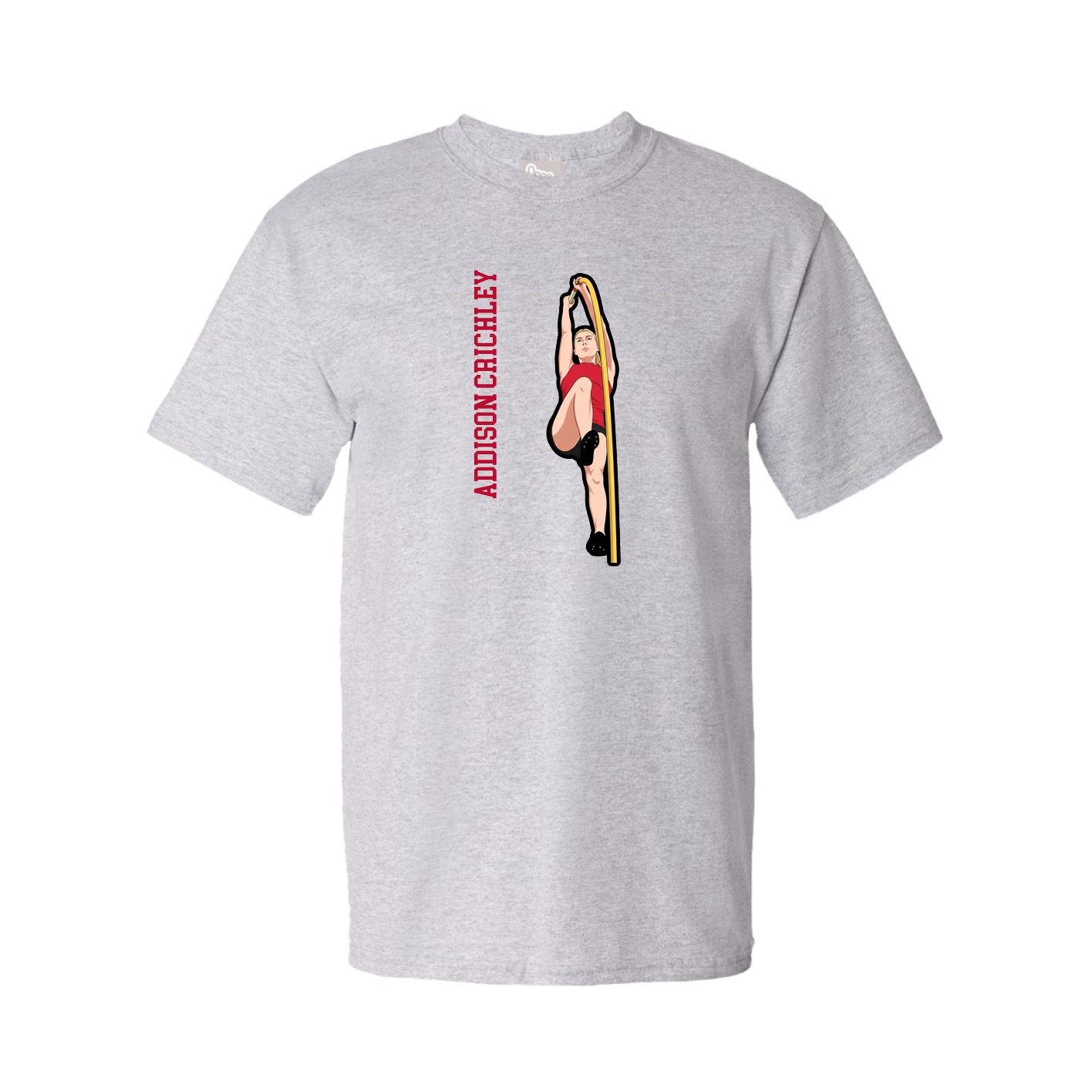 Tee — Name Vertical in Grey