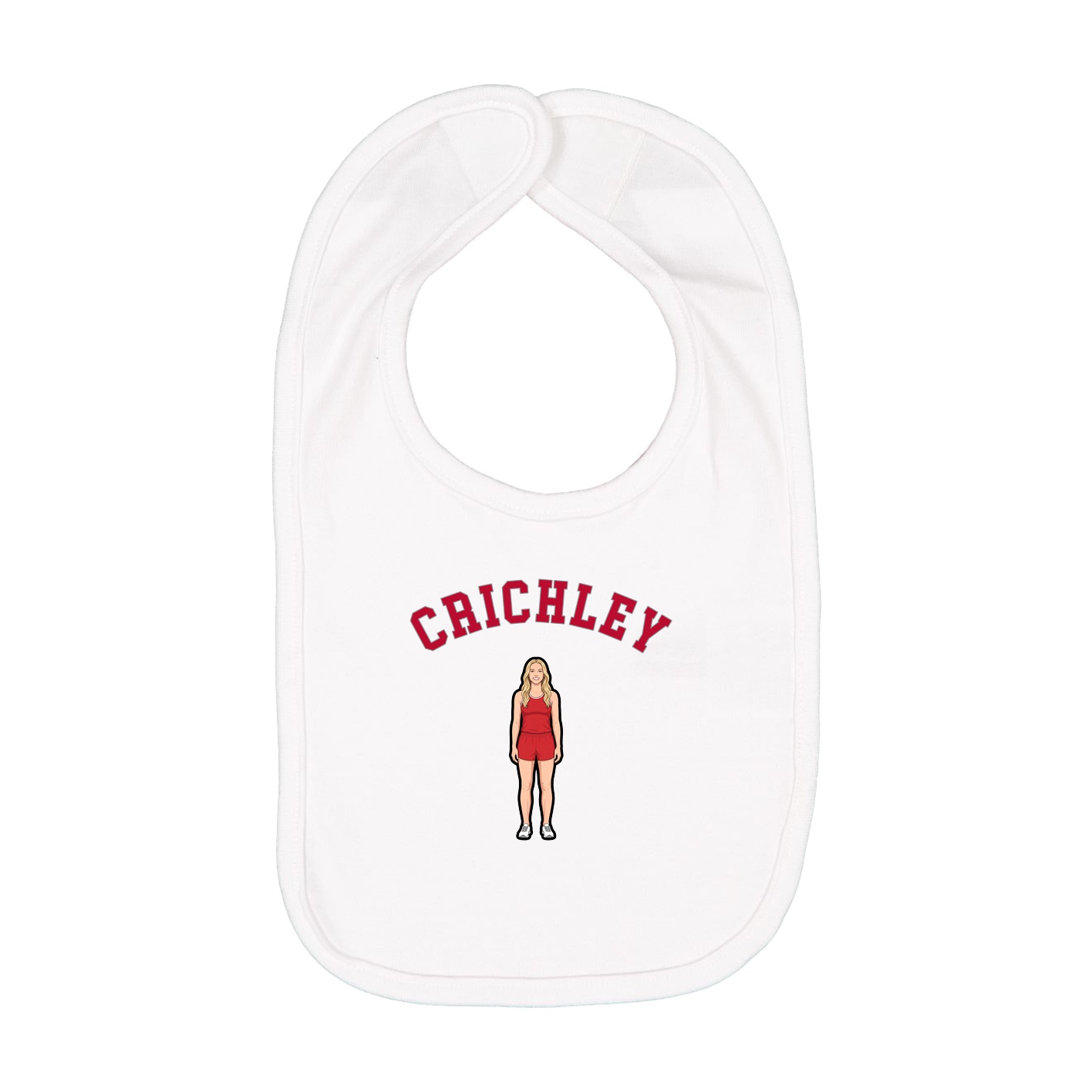 Infant Bib — Shirsey Arch in White