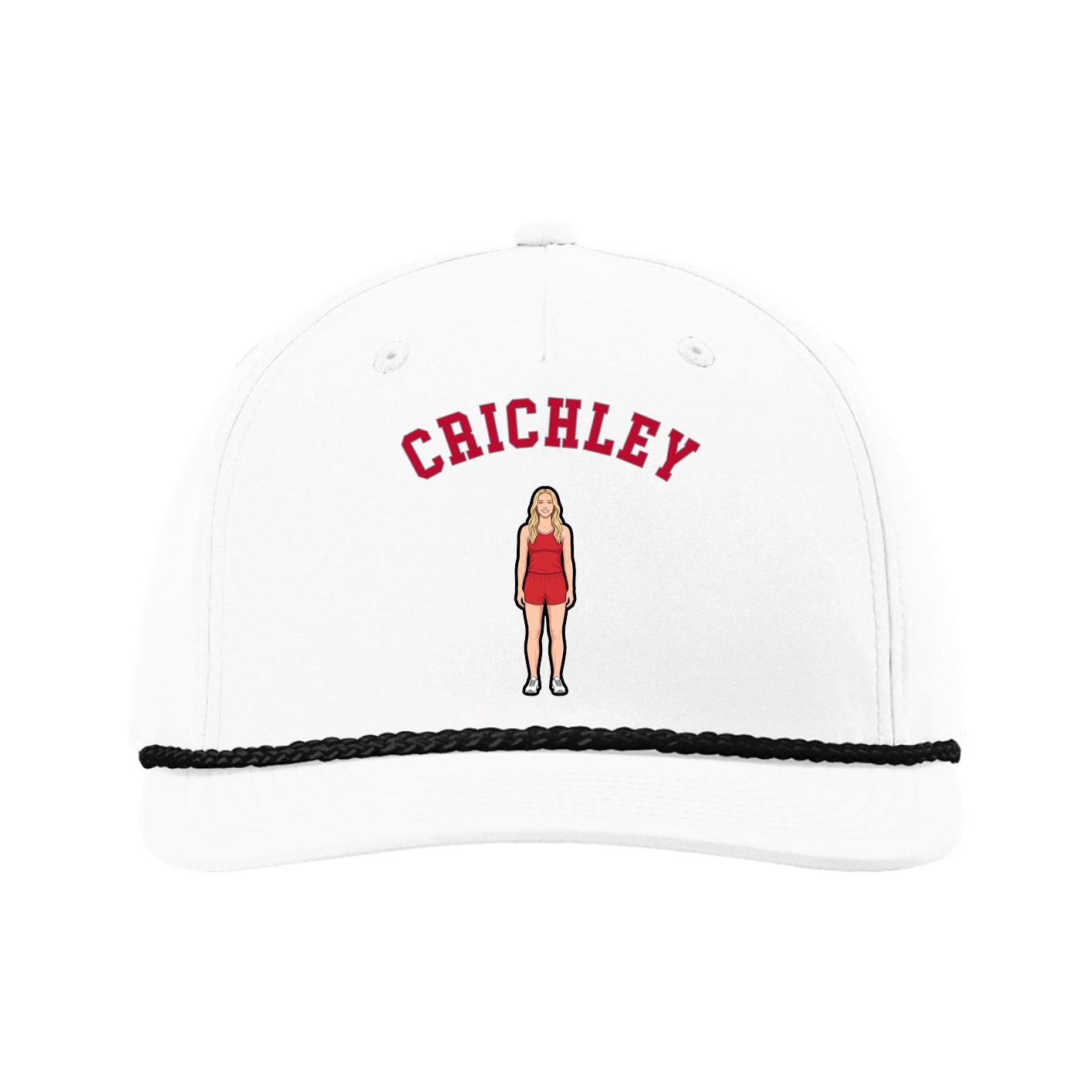 Five-Panel Classic Rope Cap — Shirsey Arch in White