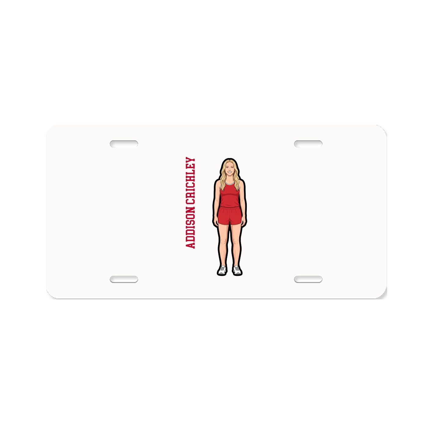 License Plate — Name Vertical in Classic