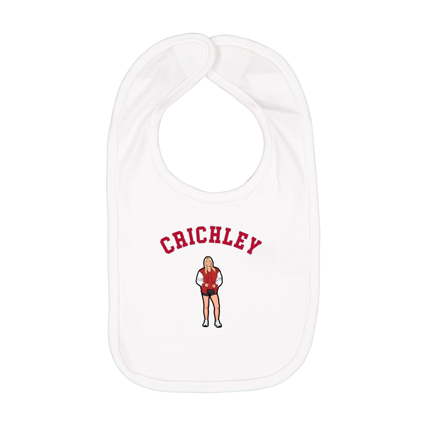 Infant Bib — Shirsey Arch in White