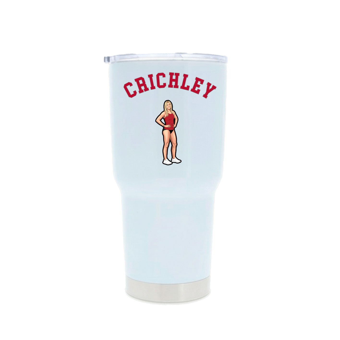 30oz Stainless Steel Tumbler — Shirsey Arch in White