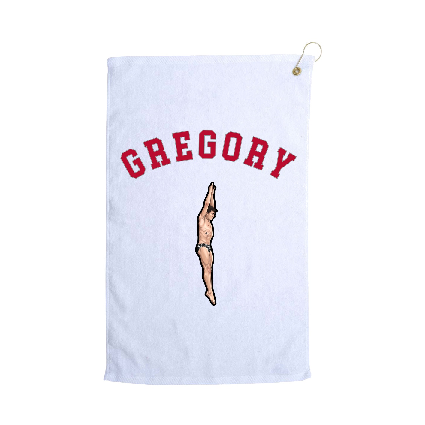Golf Towel — Shirsey Arch in White