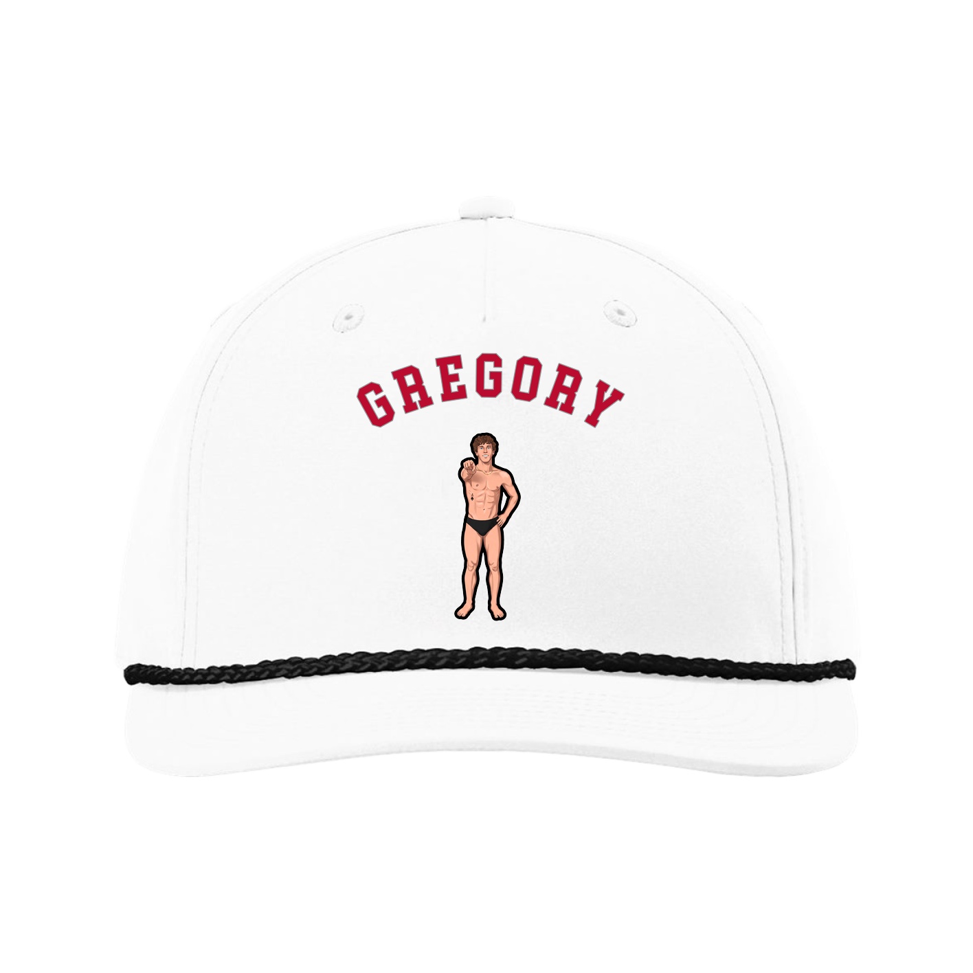Five-Panel Classic Rope Cap — Shirsey Arch in White