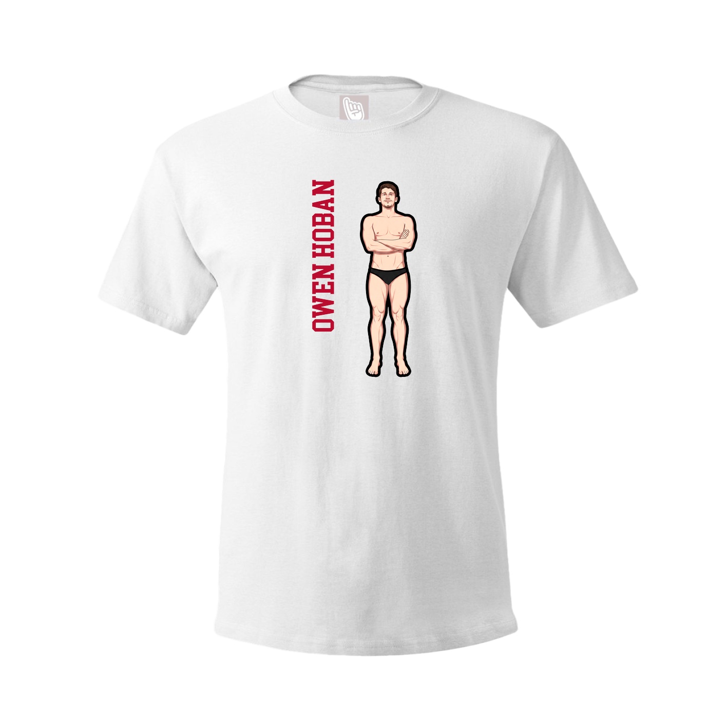 Tee — Name Vertical in White