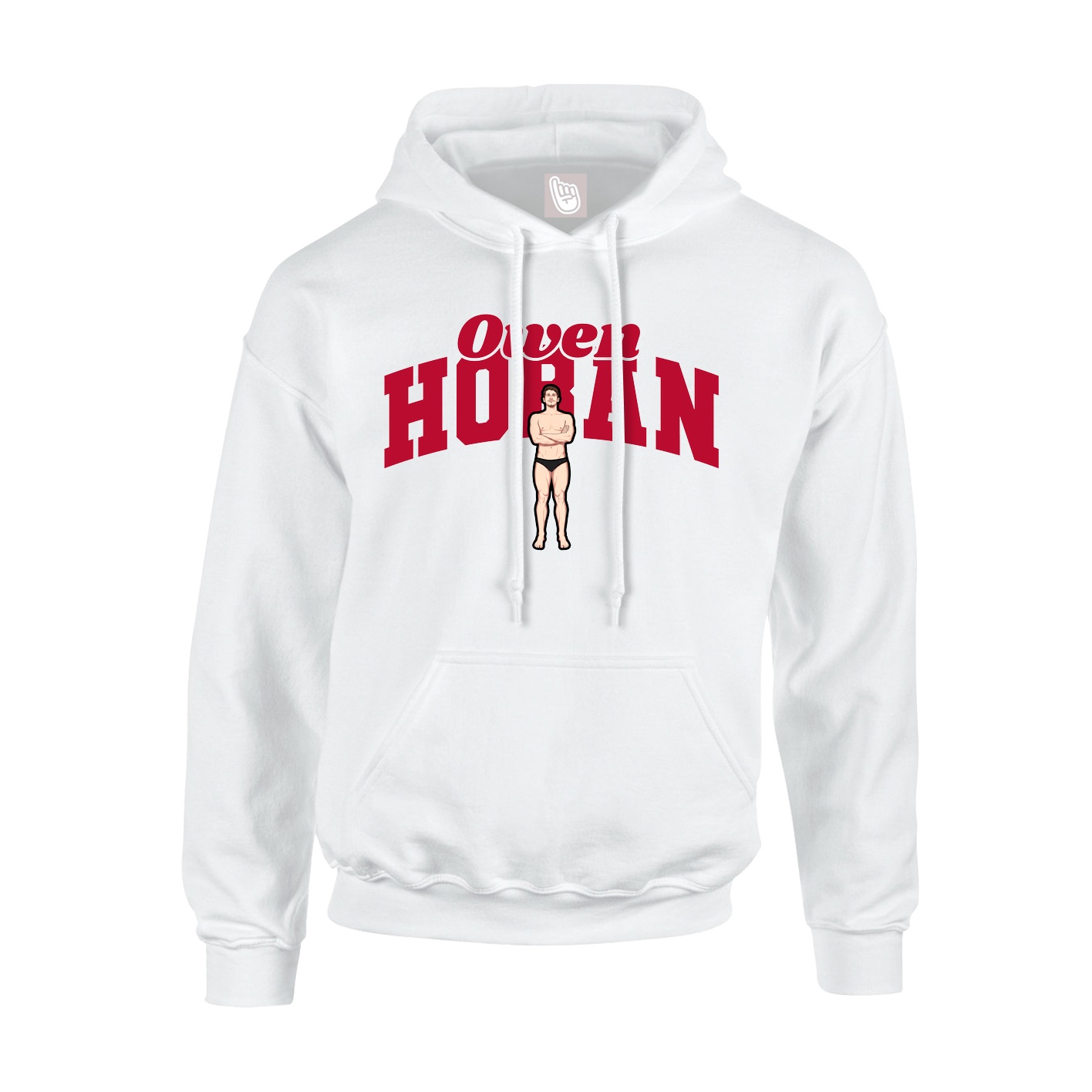 Hoodie — Signature Arch in White