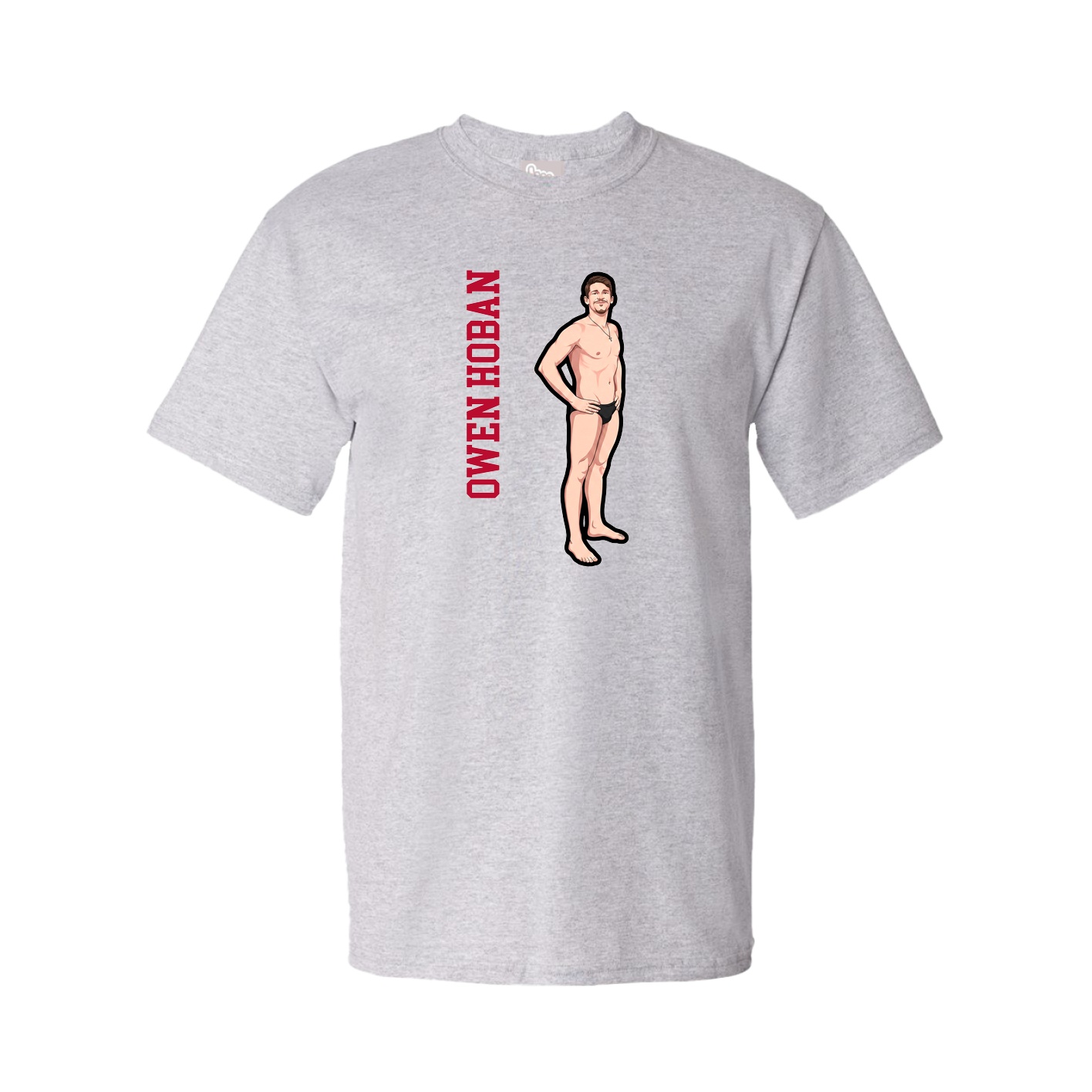 Youth Tee — Name Vertical in Grey