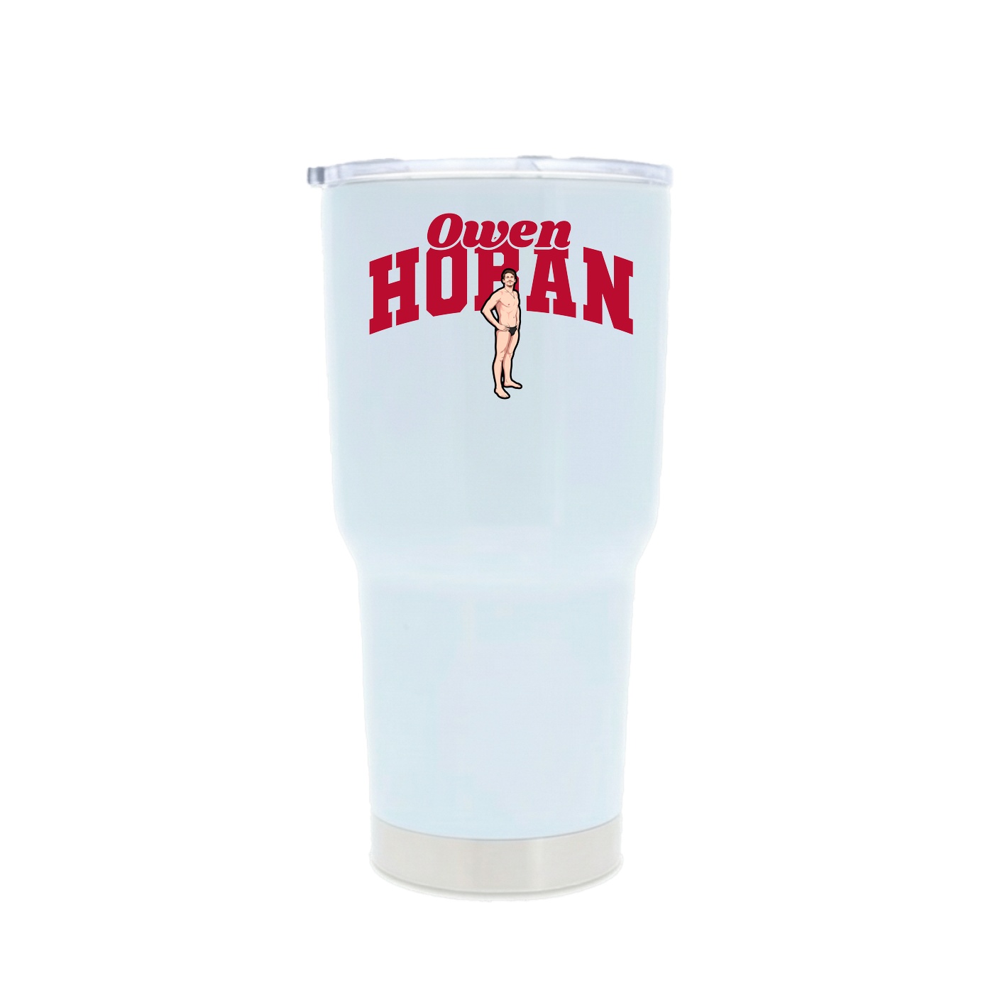 30oz Stainless Steel Tumbler — Signature Arch in White