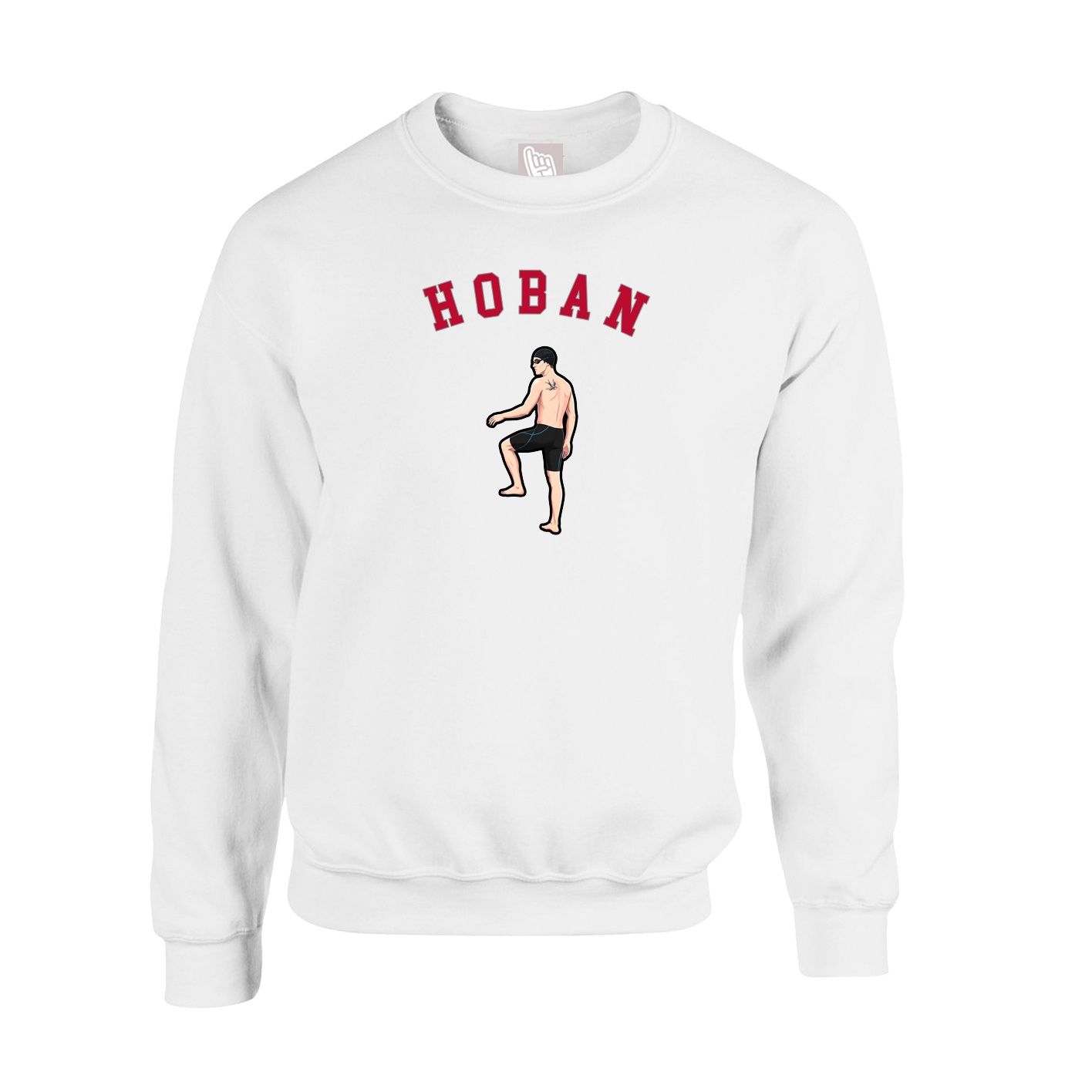 Fleece Crew — Shirsey Arch in White