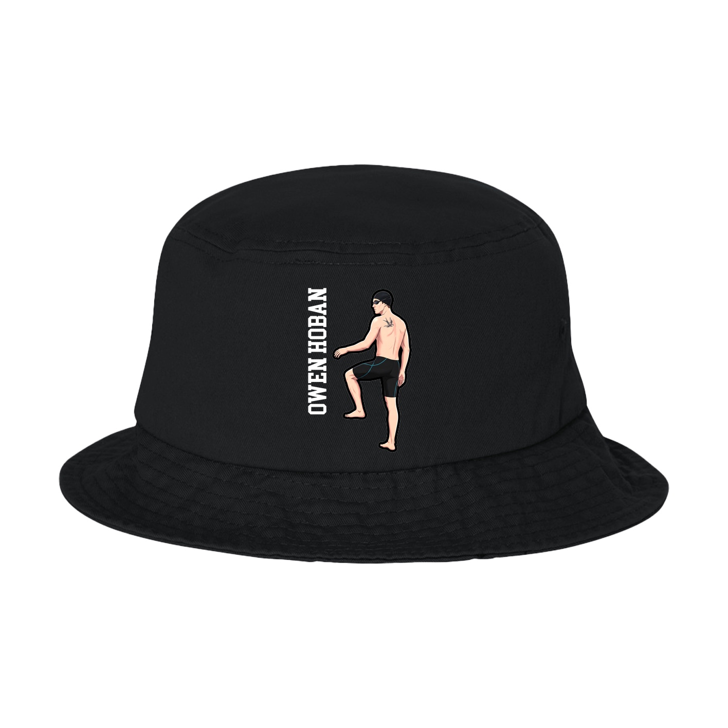 Bucket Cap — Name Vertical in Black