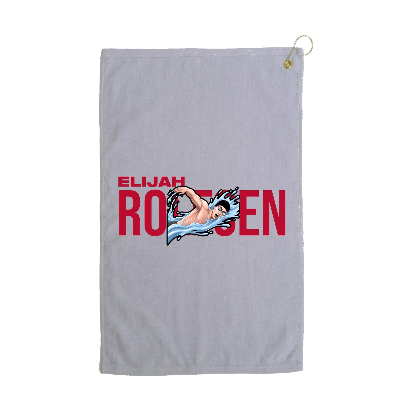 Golf Towel — Player Name in Grey