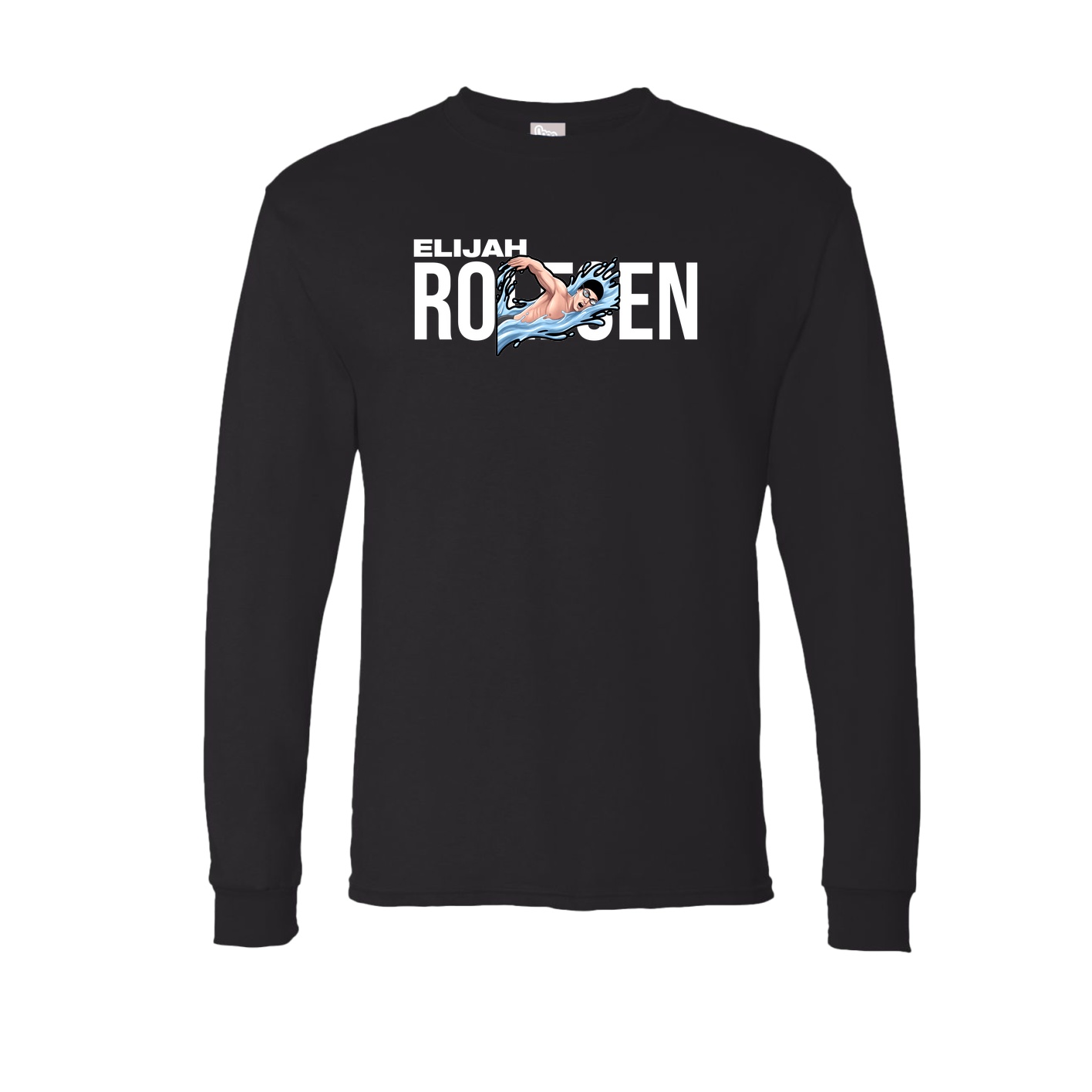 Long Sleeve Tee — Player Name in Black