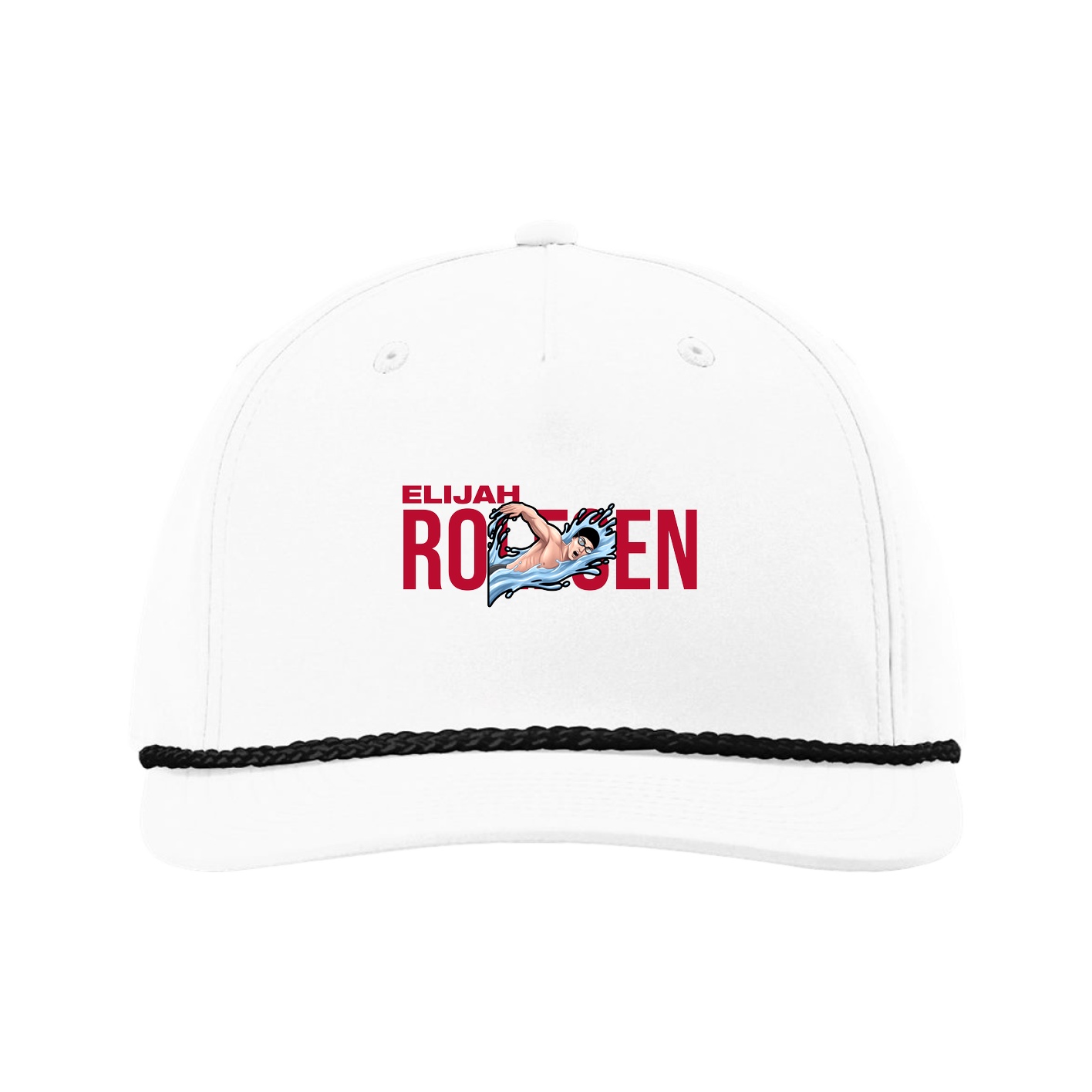 Five-Panel Classic Rope Cap — Player Name in White