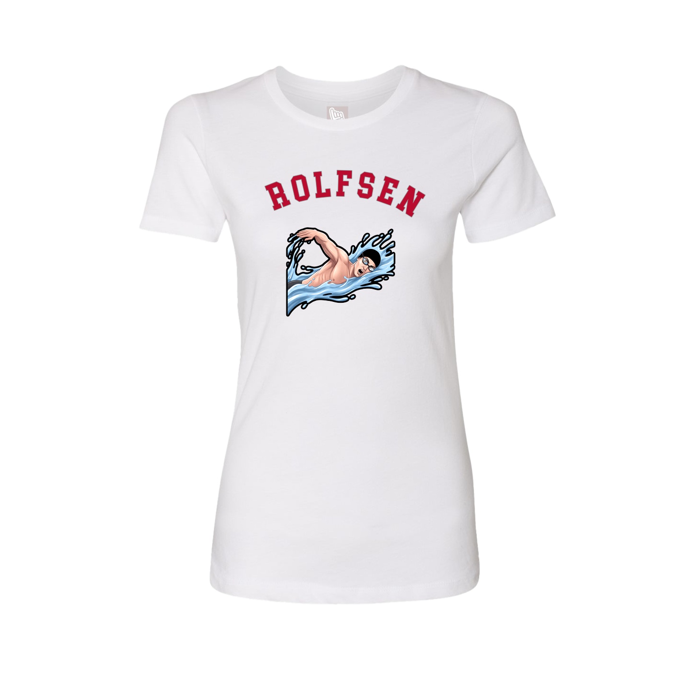 Fitted Women's Tee — Shirsey Arch in White