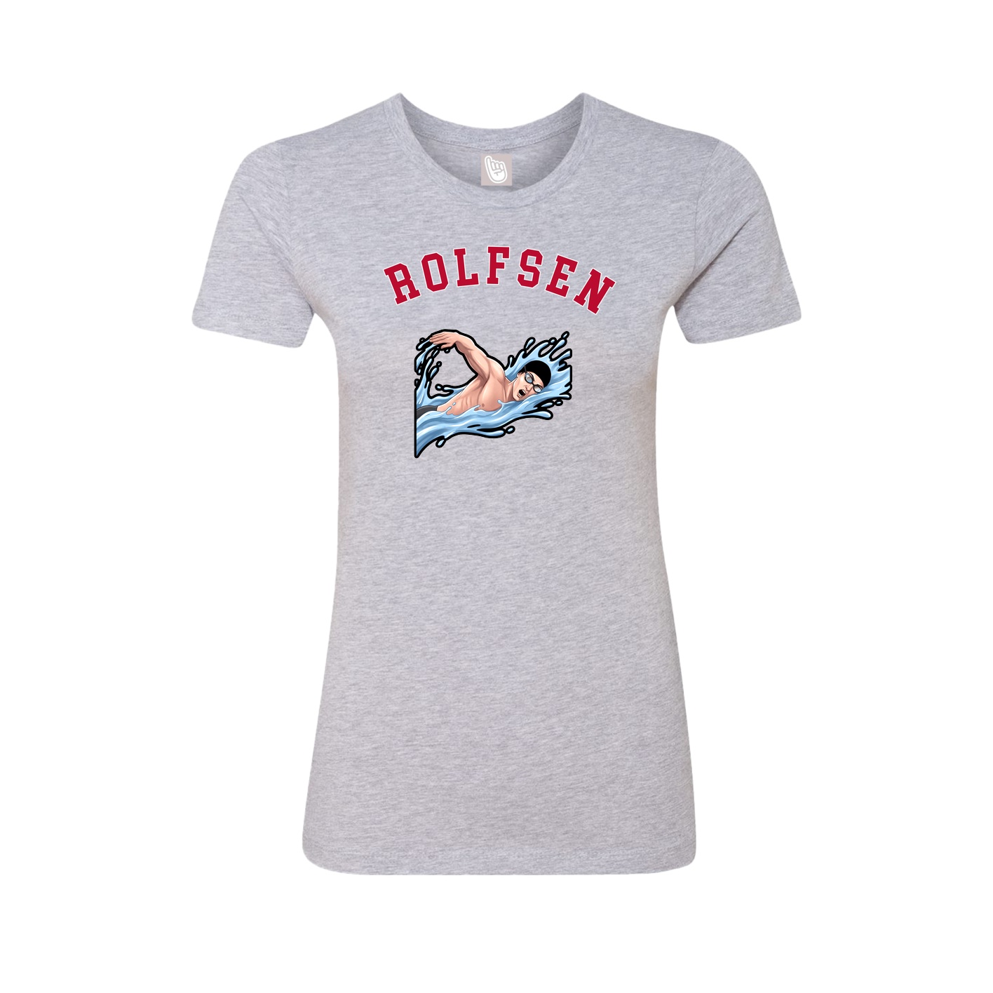Fitted Women's Tee — Shirsey Arch in Grey