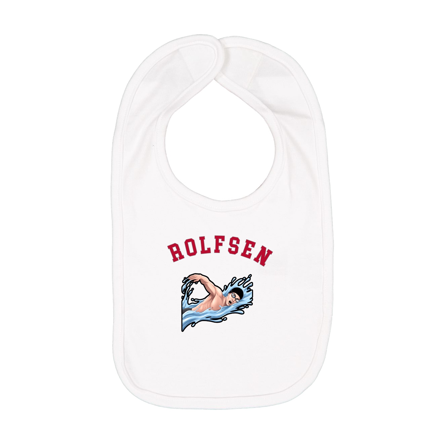 Infant Bib — Shirsey Arch in White