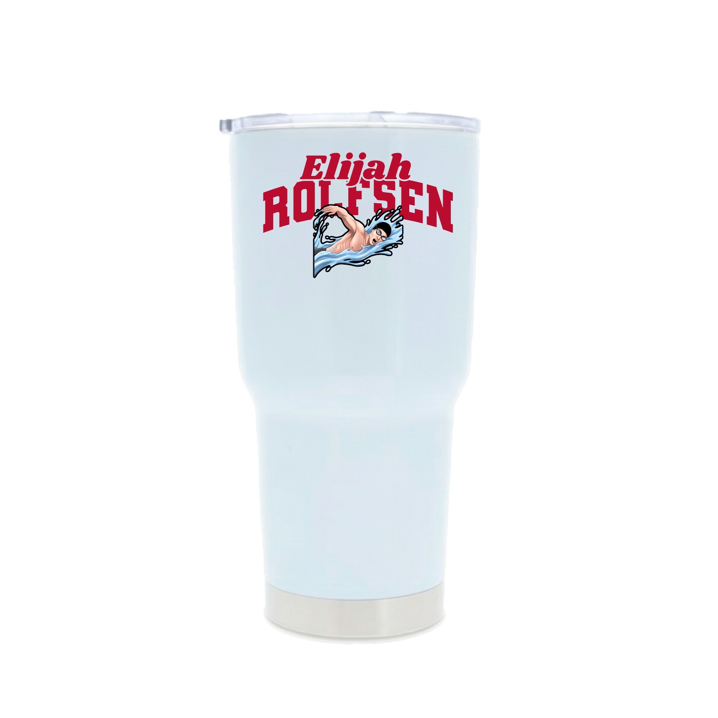 30oz Stainless Steel Tumbler — Signature Arch in White