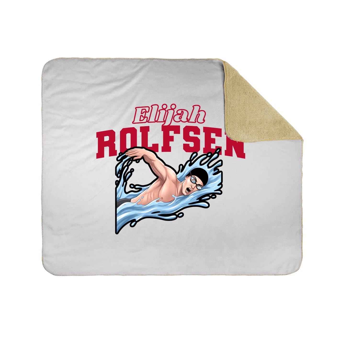 Throw Blanket — Name Arch in White