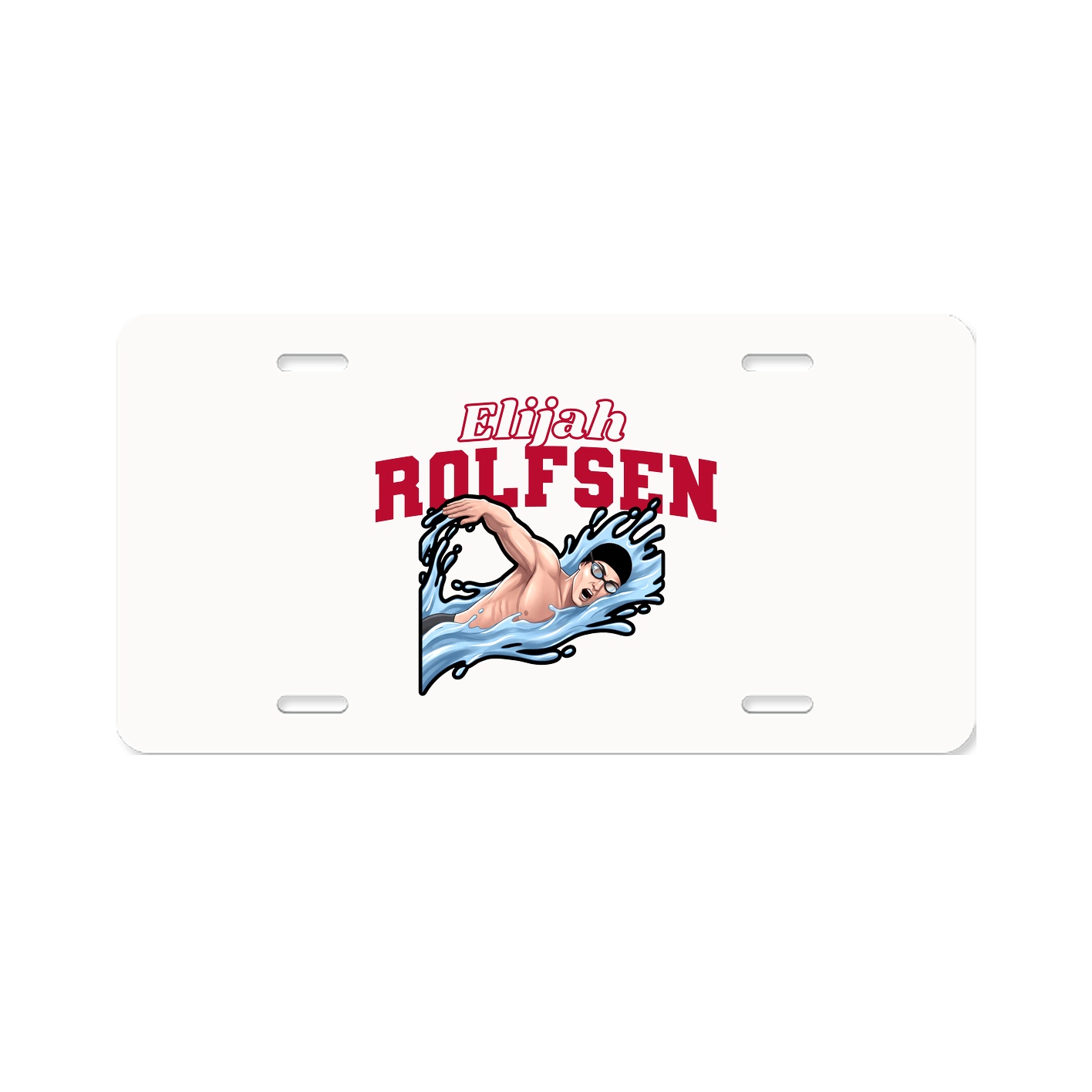 License Plate — Name Arch in Classic