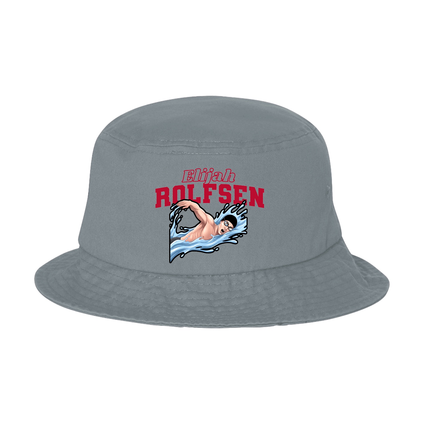 Bucket Cap — Name Arch in Grey