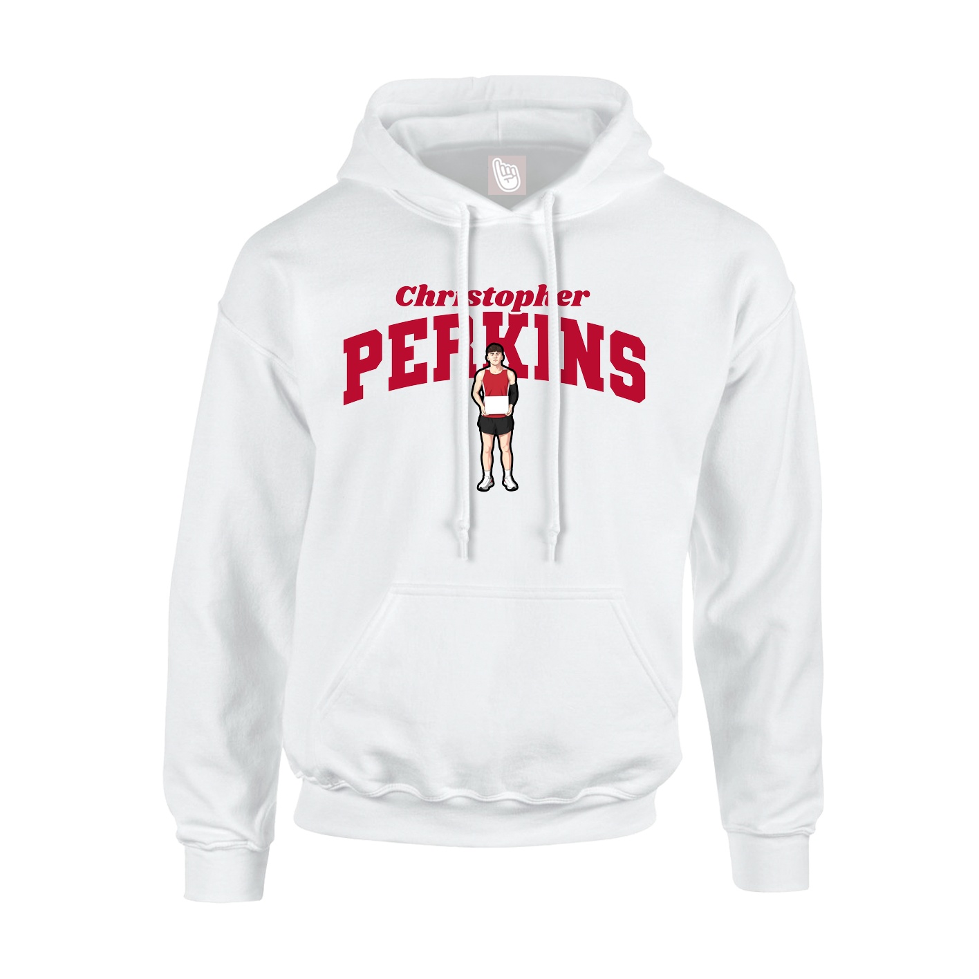 Youth Hoodie — Signature Arch in White