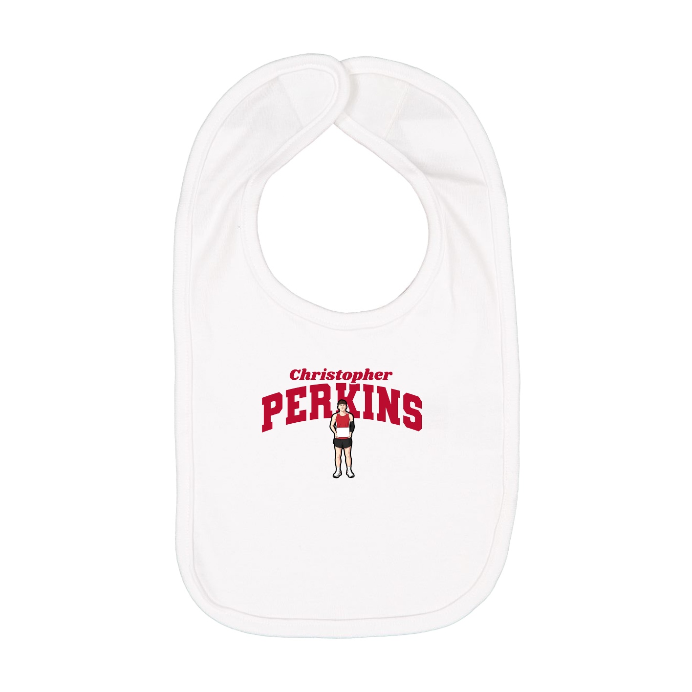 Infant Bib — Signature Arch in White