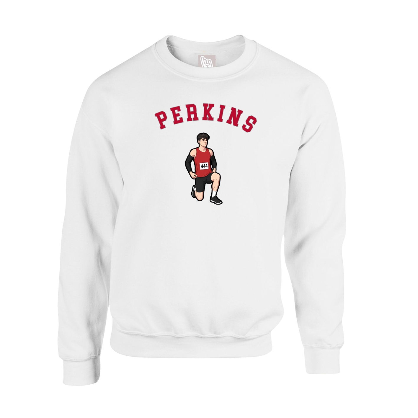 Fleece Crew — Shirsey Arch in White