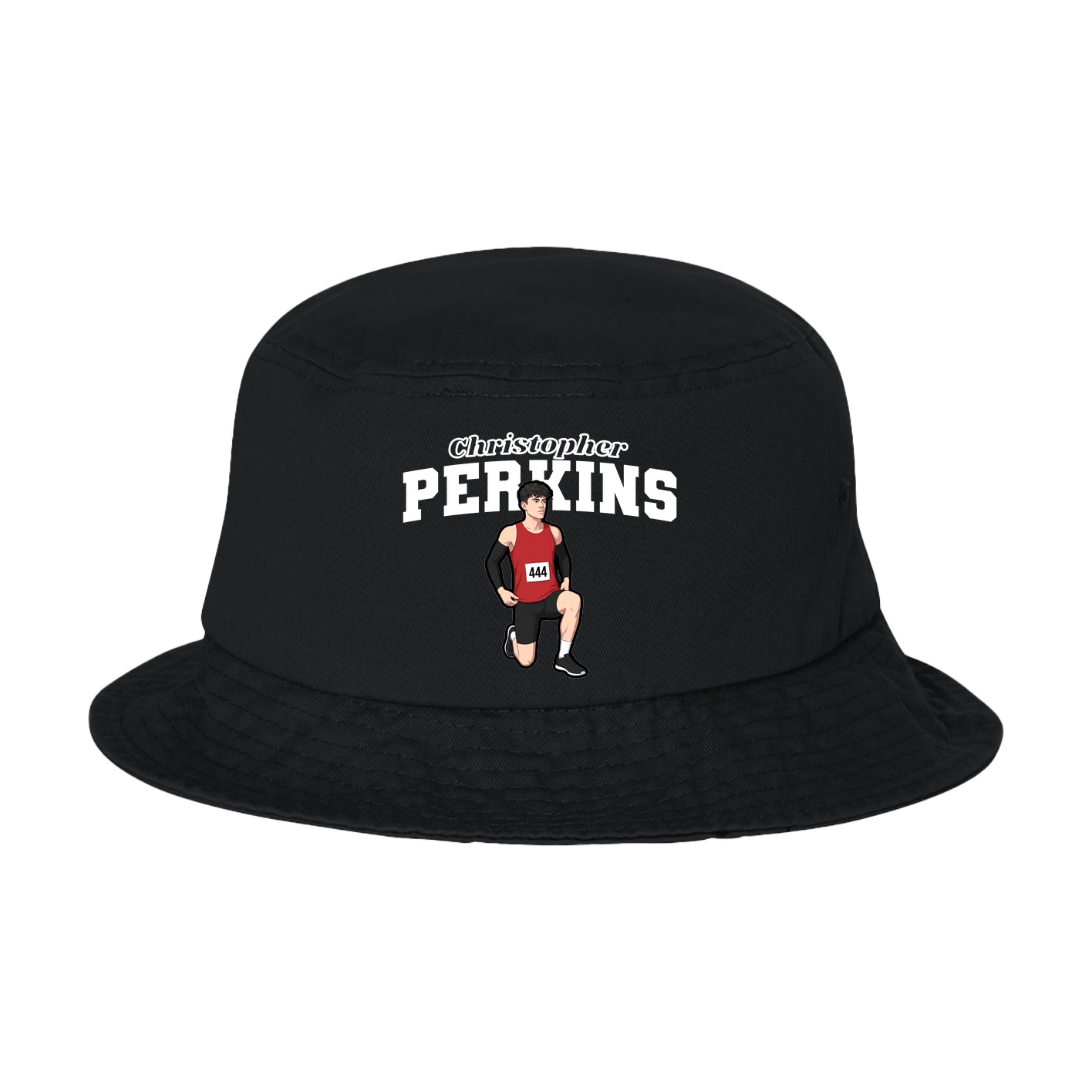 Bucket Cap — Name Arch in Black