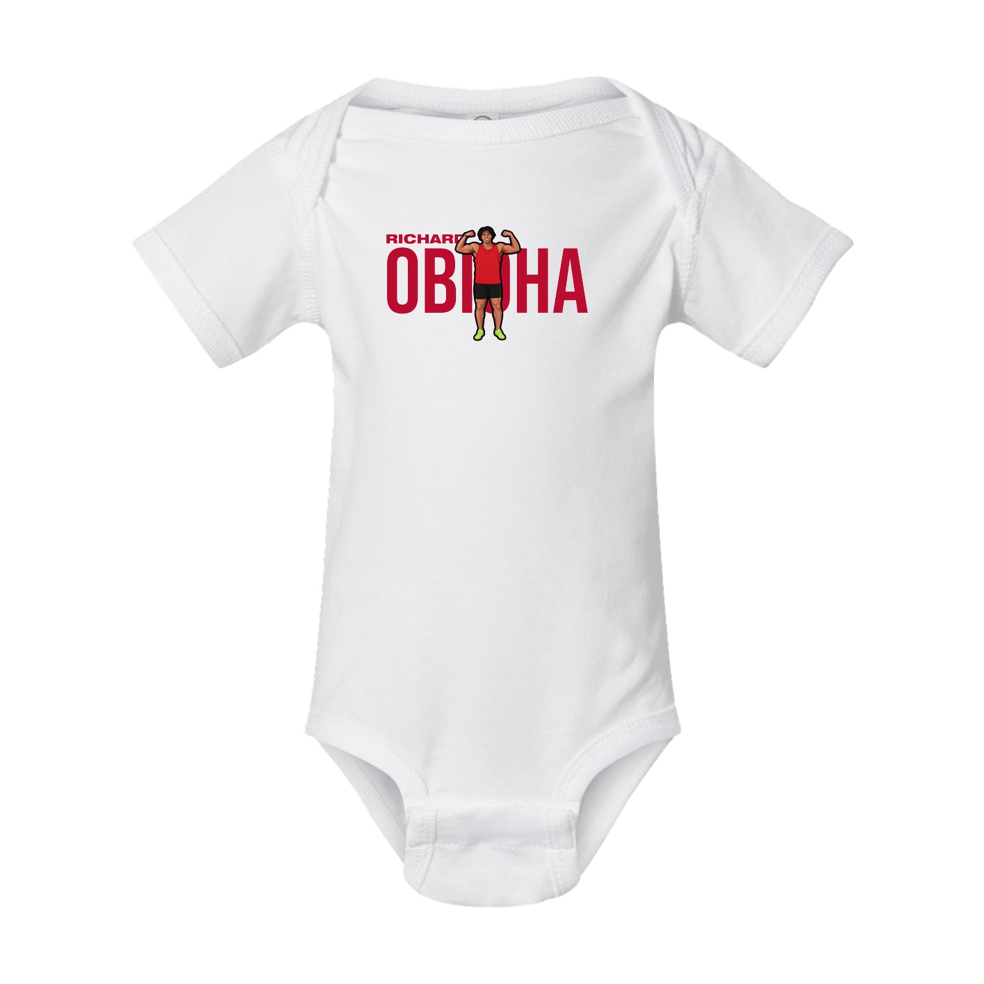 Baby Onesie — Player Name in White