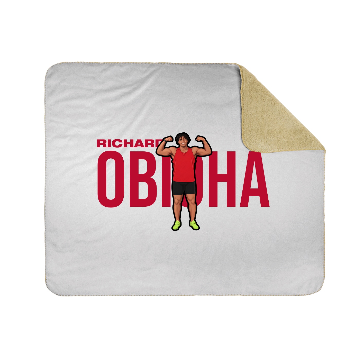 Throw Blanket — Player Name in White