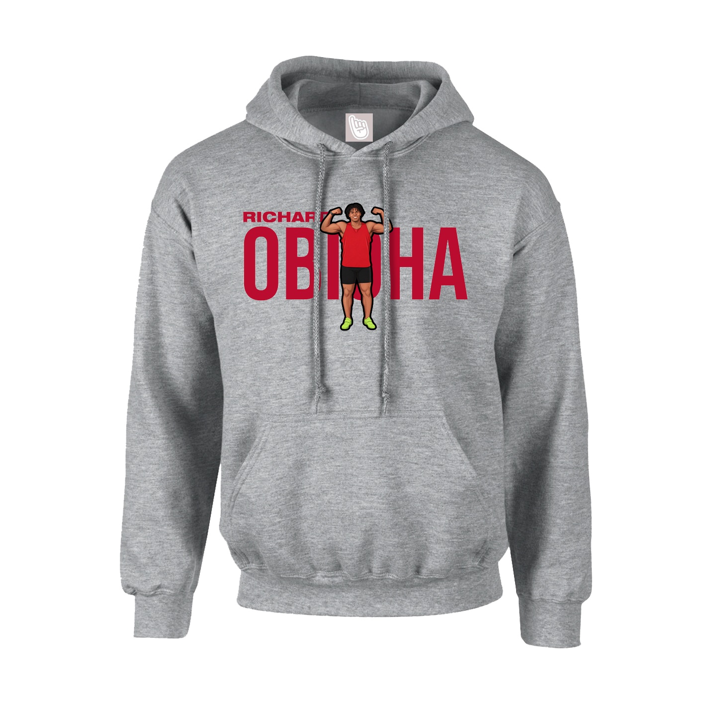 Youth Hoodie — Player Name in Grey