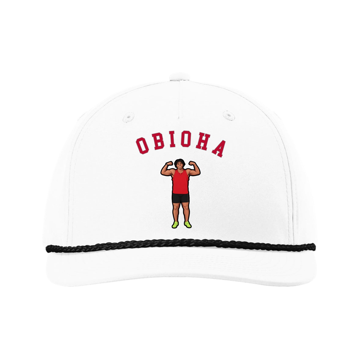 Five-Panel Classic Rope Cap — Shirsey Arch in White