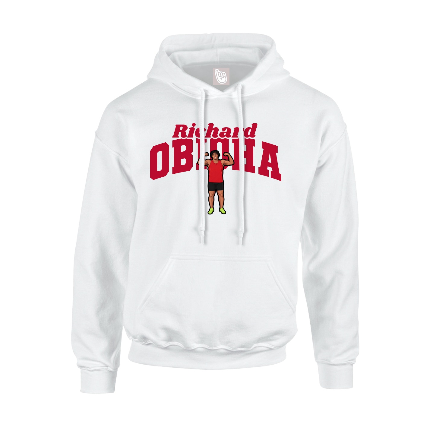 Youth Hoodie — Signature Arch in White