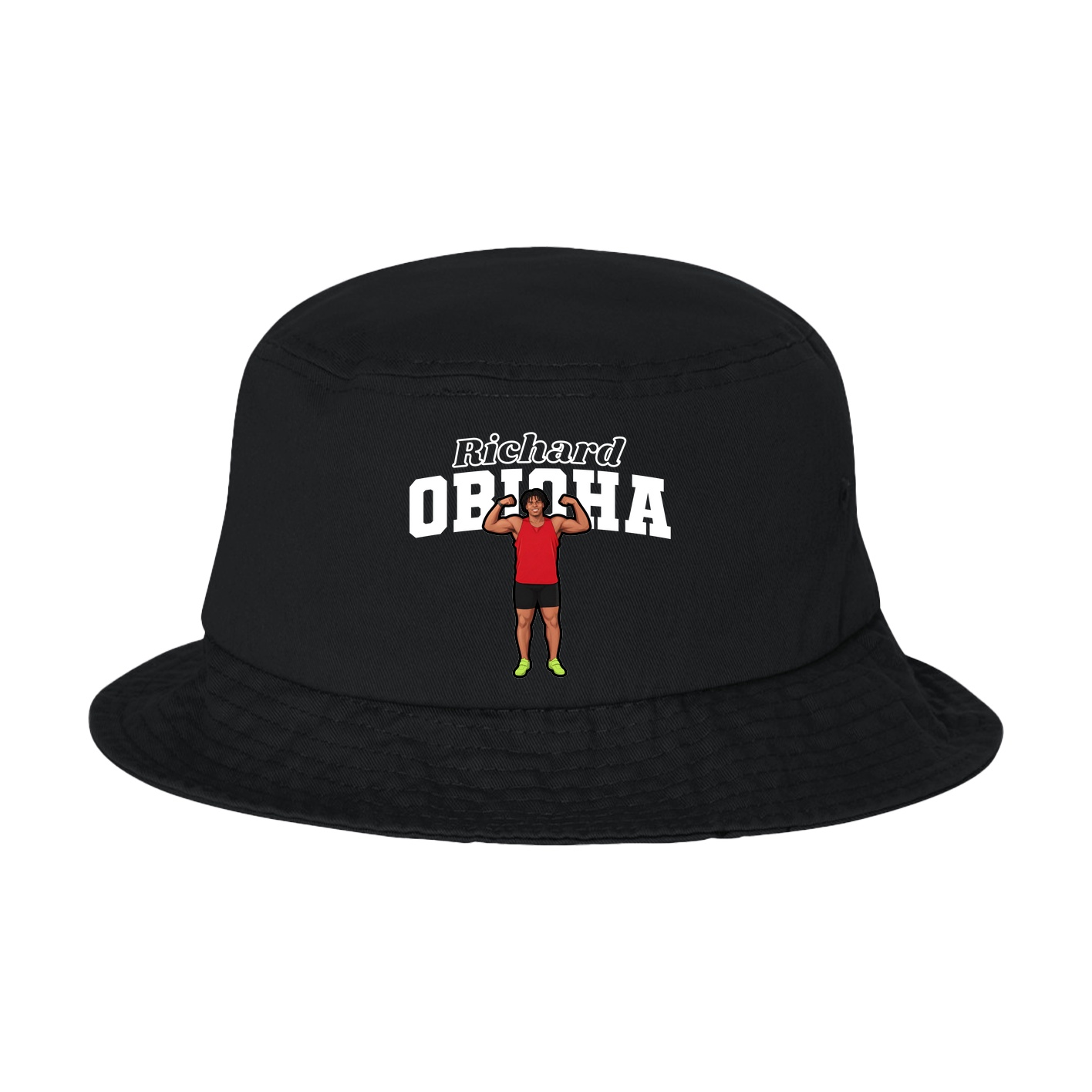 Bucket Cap — Name Arch in Black