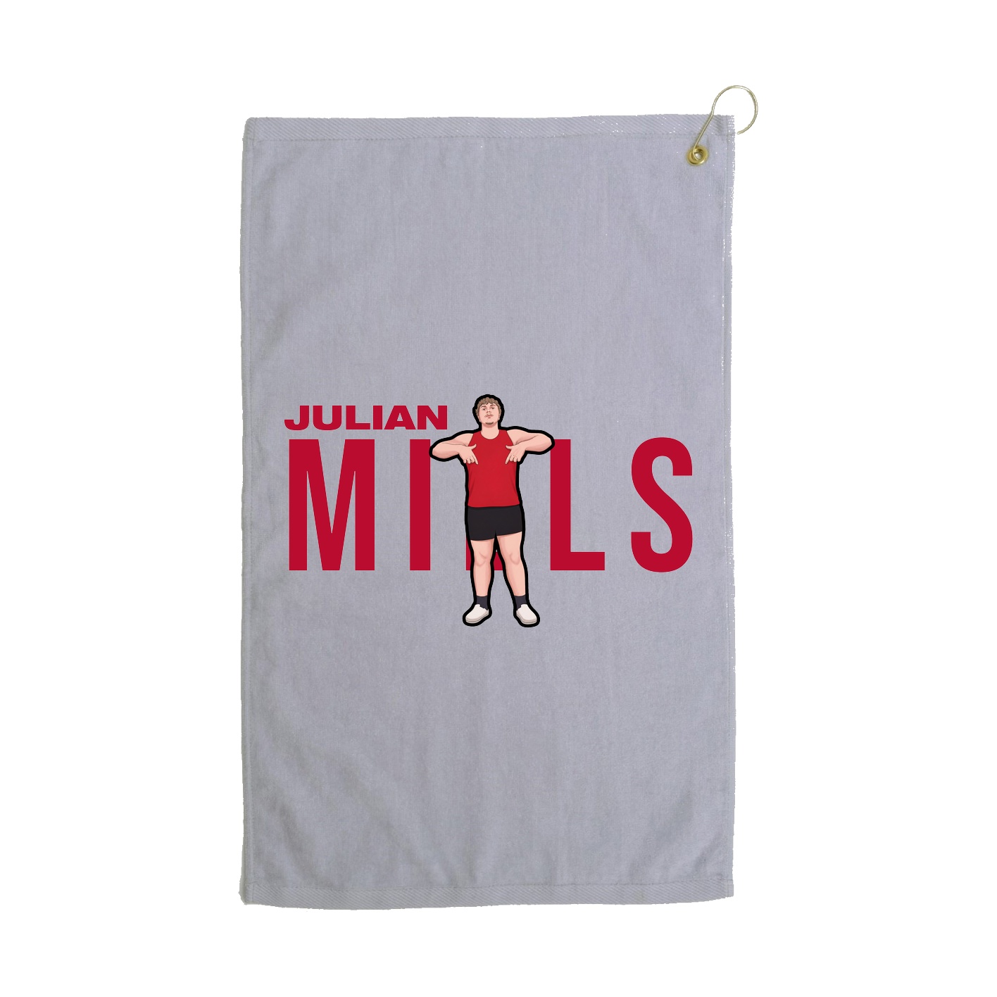 Golf Towel — Player Name in Grey