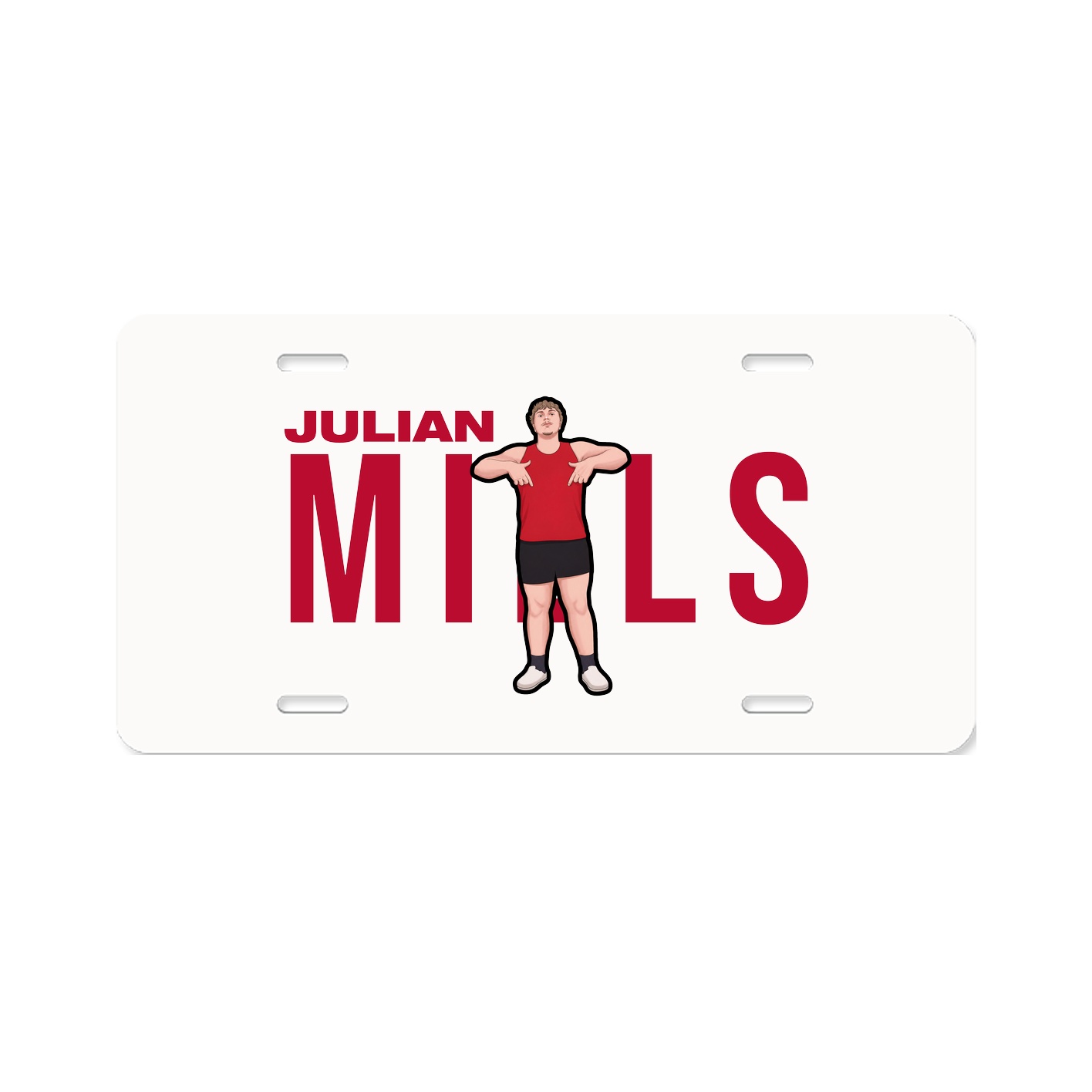 License Plate — Player Name in Classic
