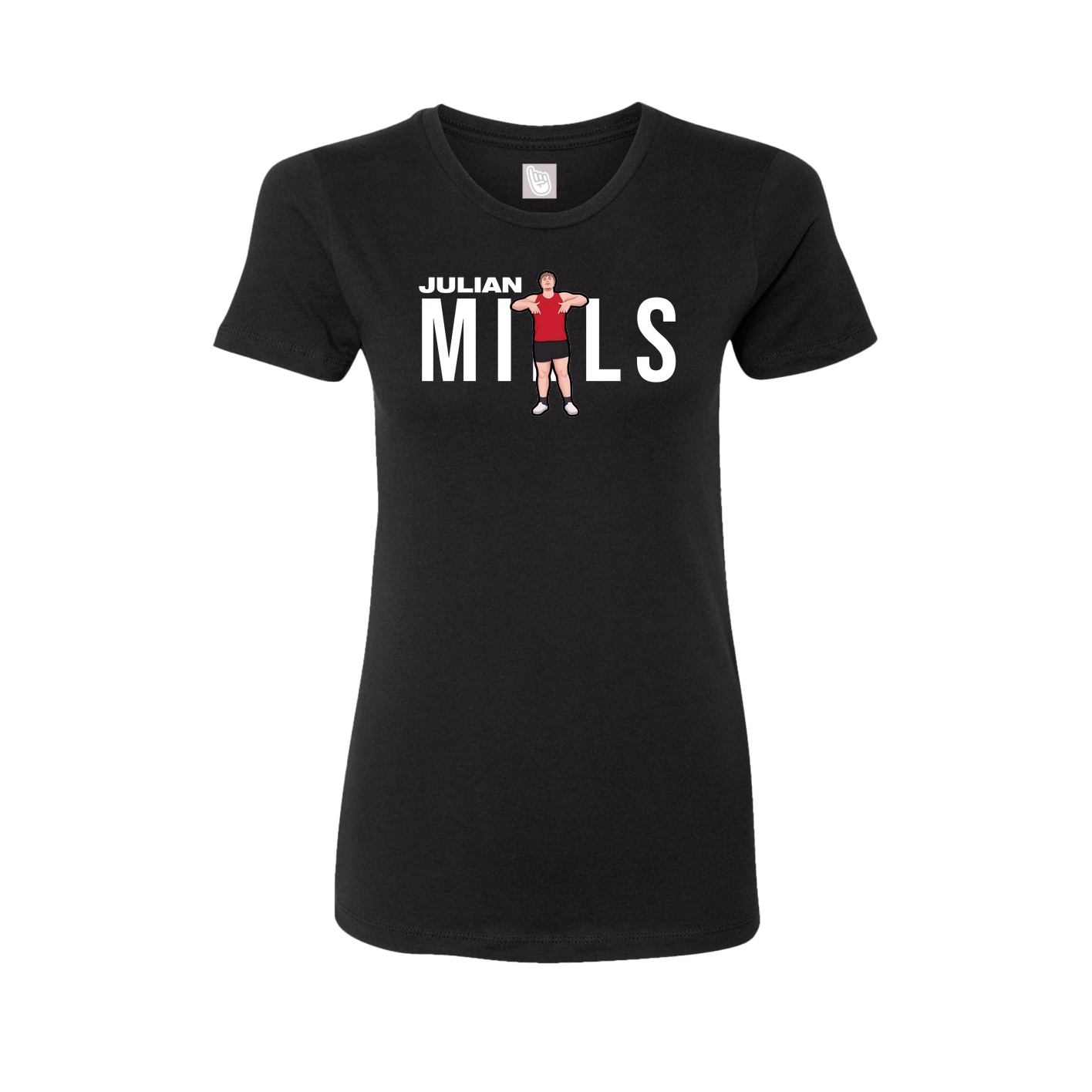 Fitted Women's Tee — Player Name in Black