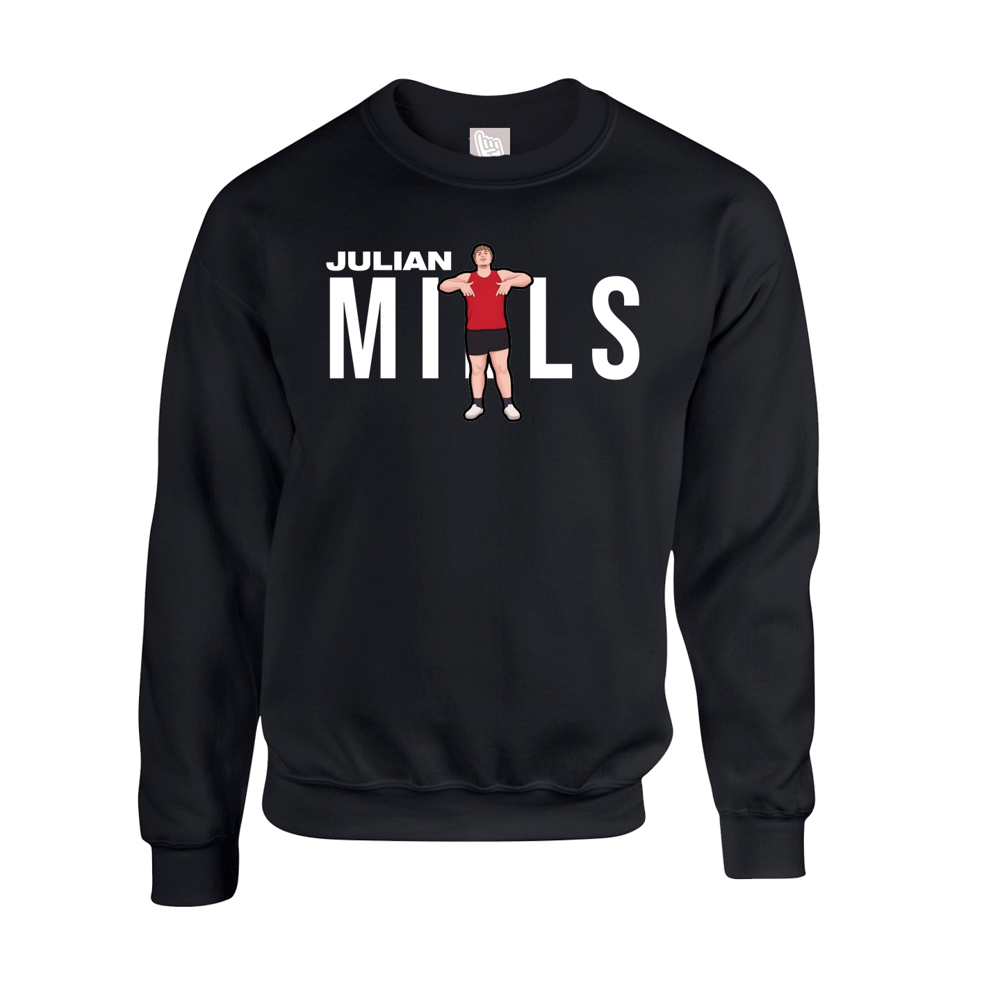 Fleece Crew — Player Name in Black
